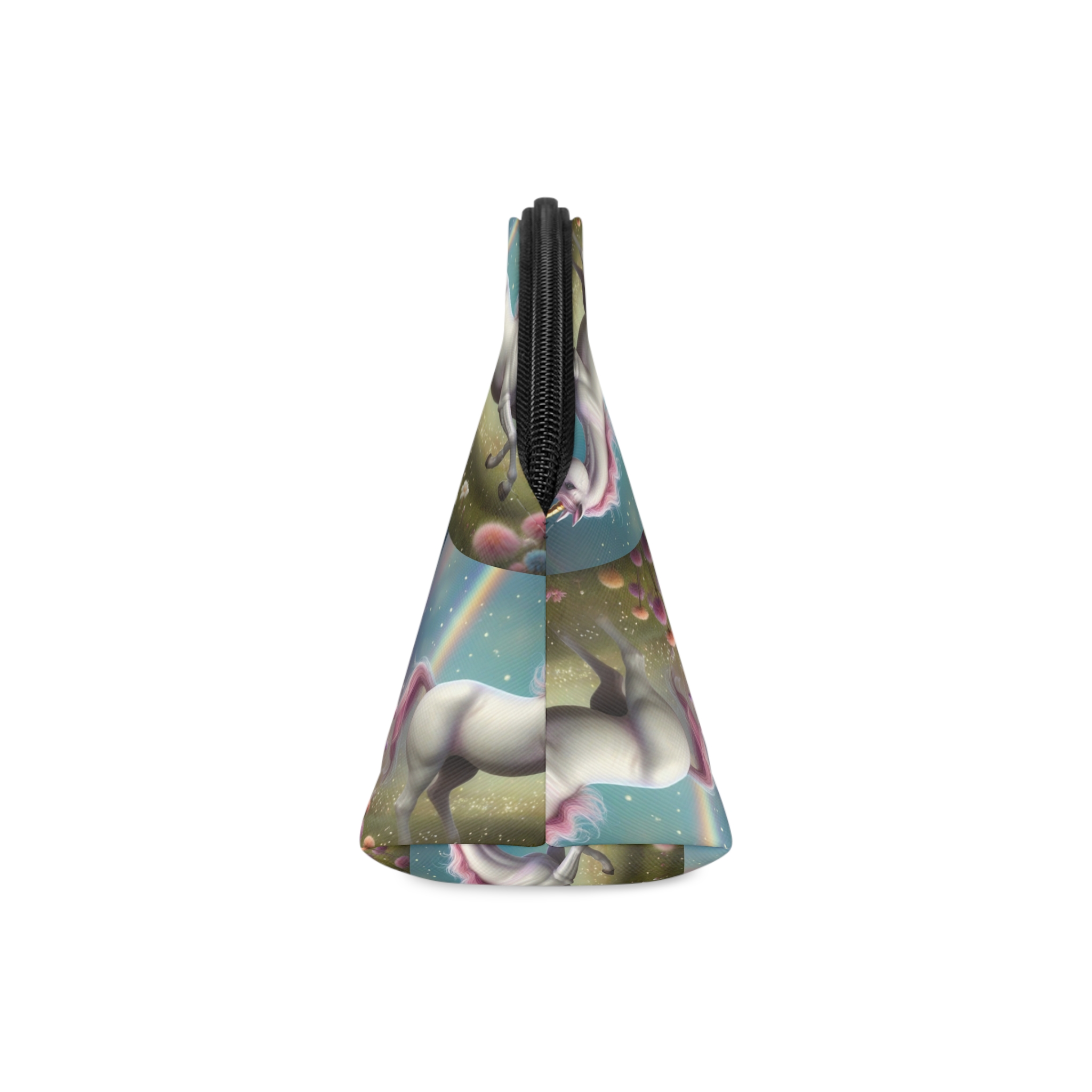 Beautiful Unicorn Running Magical Meadow Unicorn Background Images Whimsical Unicorn (15) Makeup Bag - Image 4