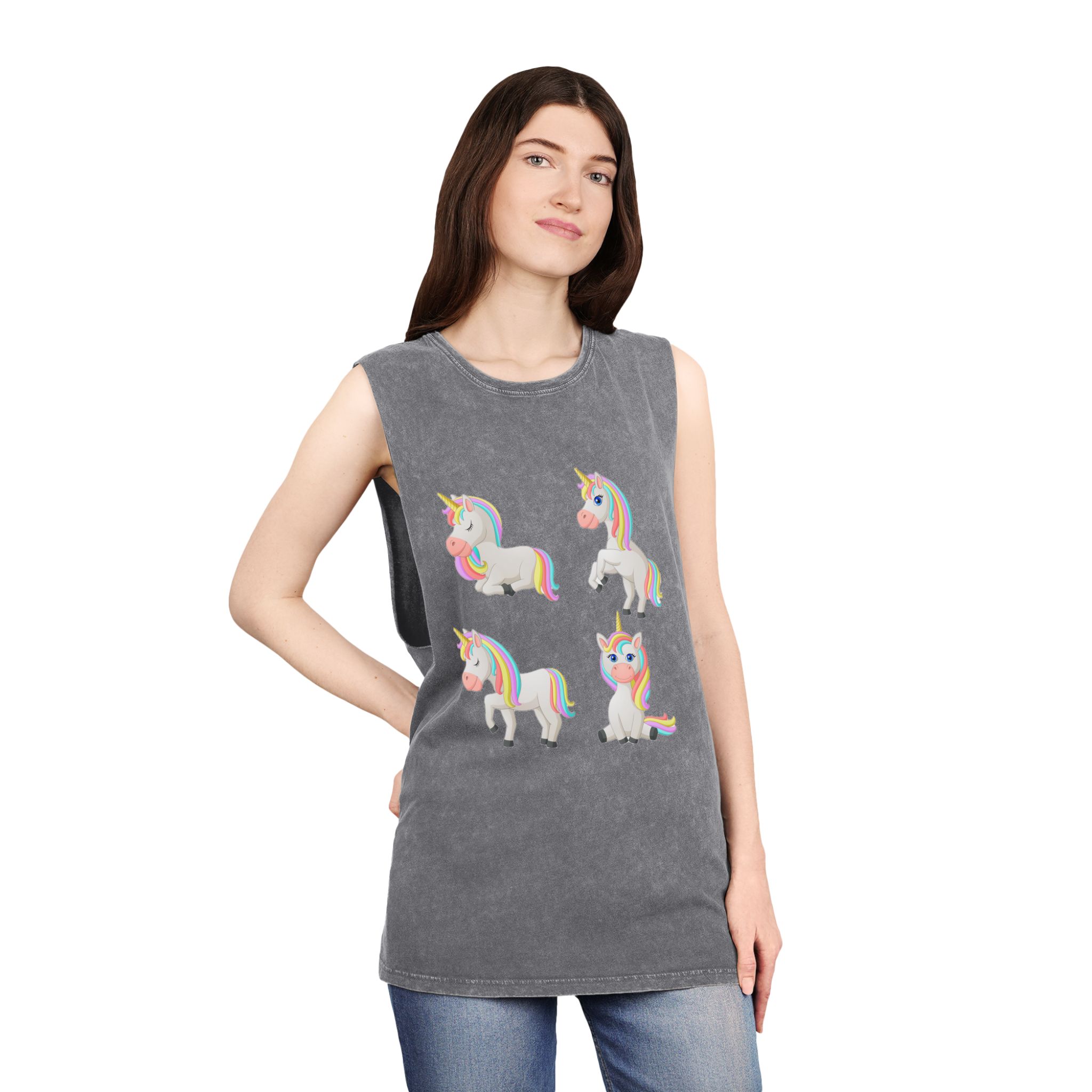Unicorn V377 Unisex Stonewash Tank Top - Image 12