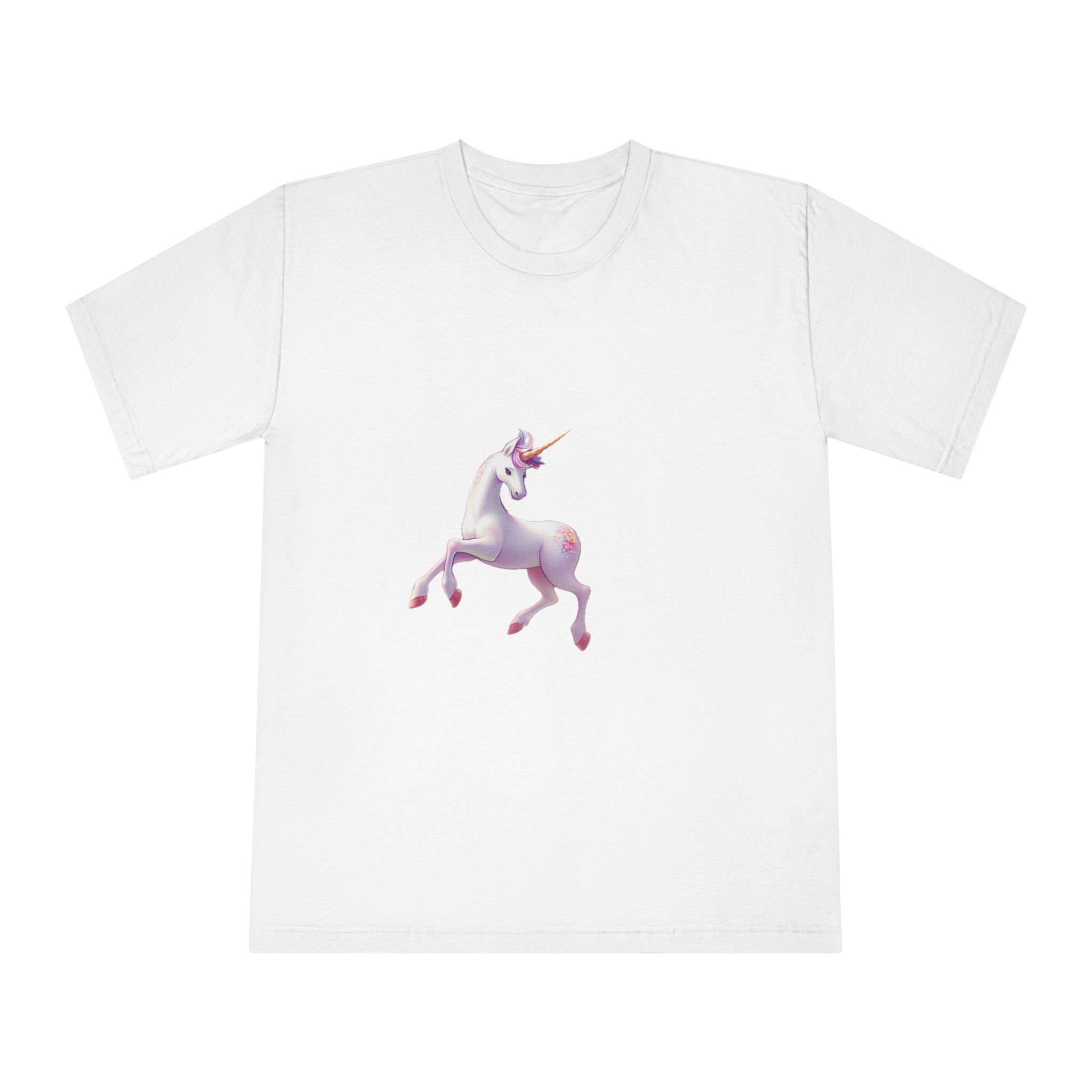 Beautiful Unicorn Running Magical Meadow Unicorn Background Images Whimsical Unicorn (44) Unisex Classic Crewneck T Shirt