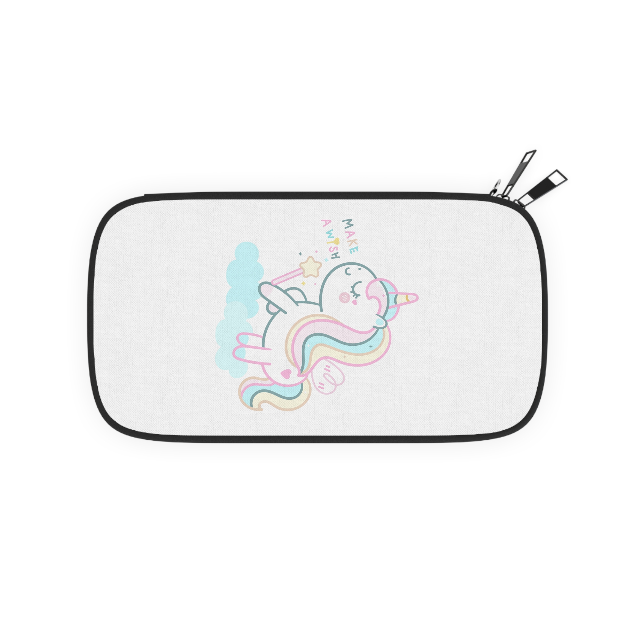 Cute Unicorn Pastel Holding Magic Wand Passport Wallet