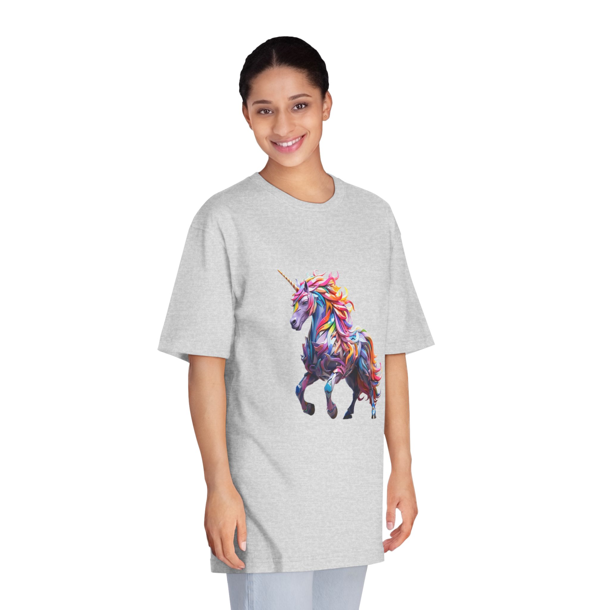 Colorful 3d Mythical Unicorn (4) Unisex Classic Crewneck T Shirt - Image 15