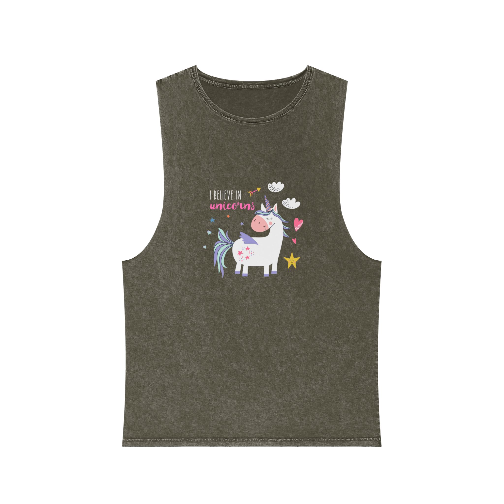 I Belive In Unicorns 1 162429 Unisex Stonewash Tank Top - Image 5