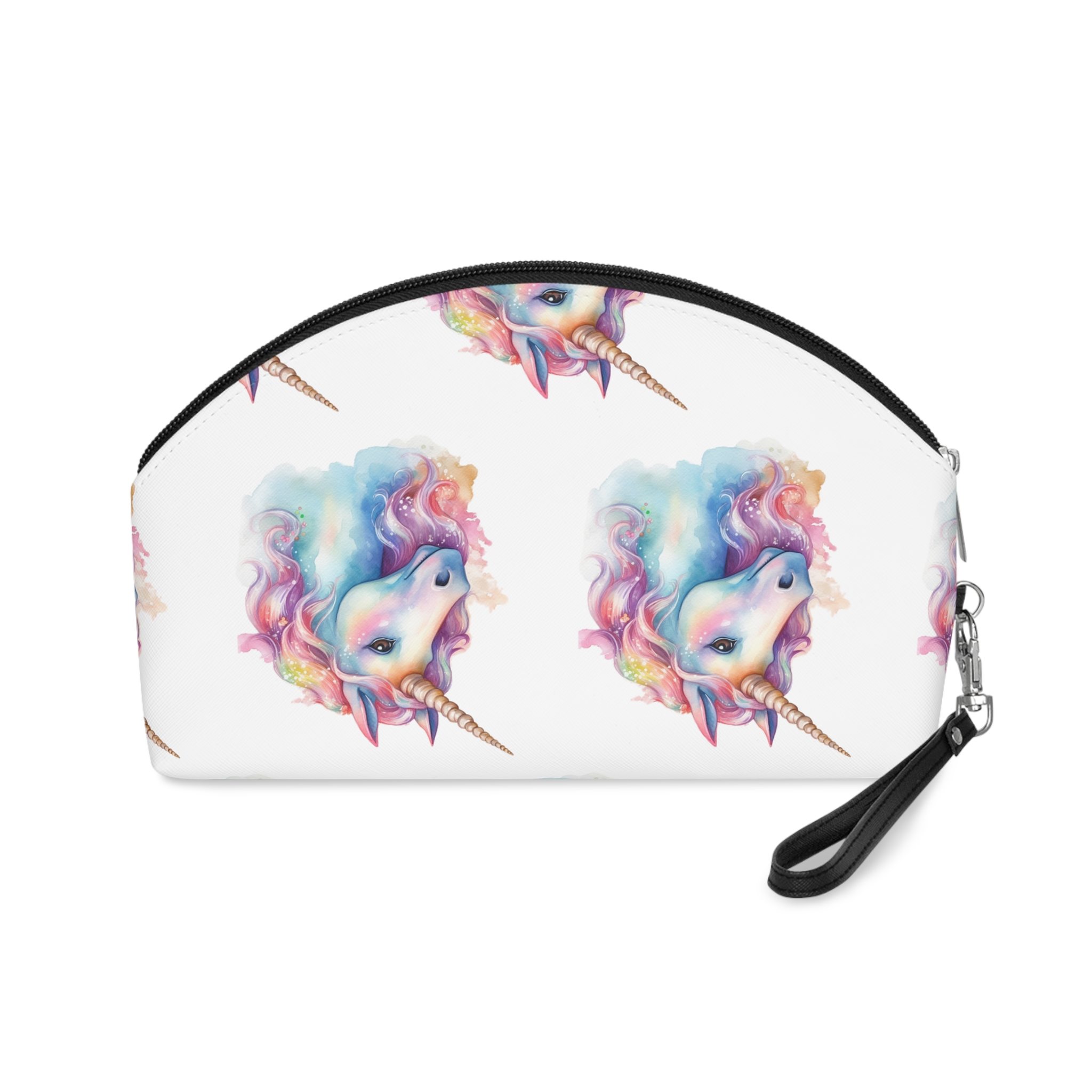 Painting Unicorn With Long Mane Colorful Mane Generative Ai Makeup Bag - Image 2