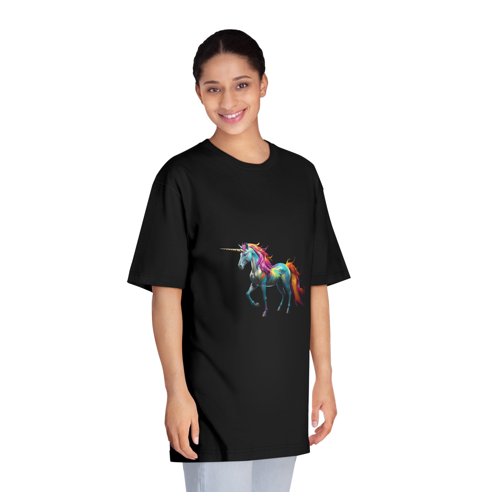 Mythical Unicorn With Oil Spill Colors Fotor Bg Remover 2023110415173 Unisex Classic Crewneck T Shirt - Image 7
