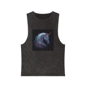 Adorable Colorful Unicorn Unisex Stonewash Tank Top