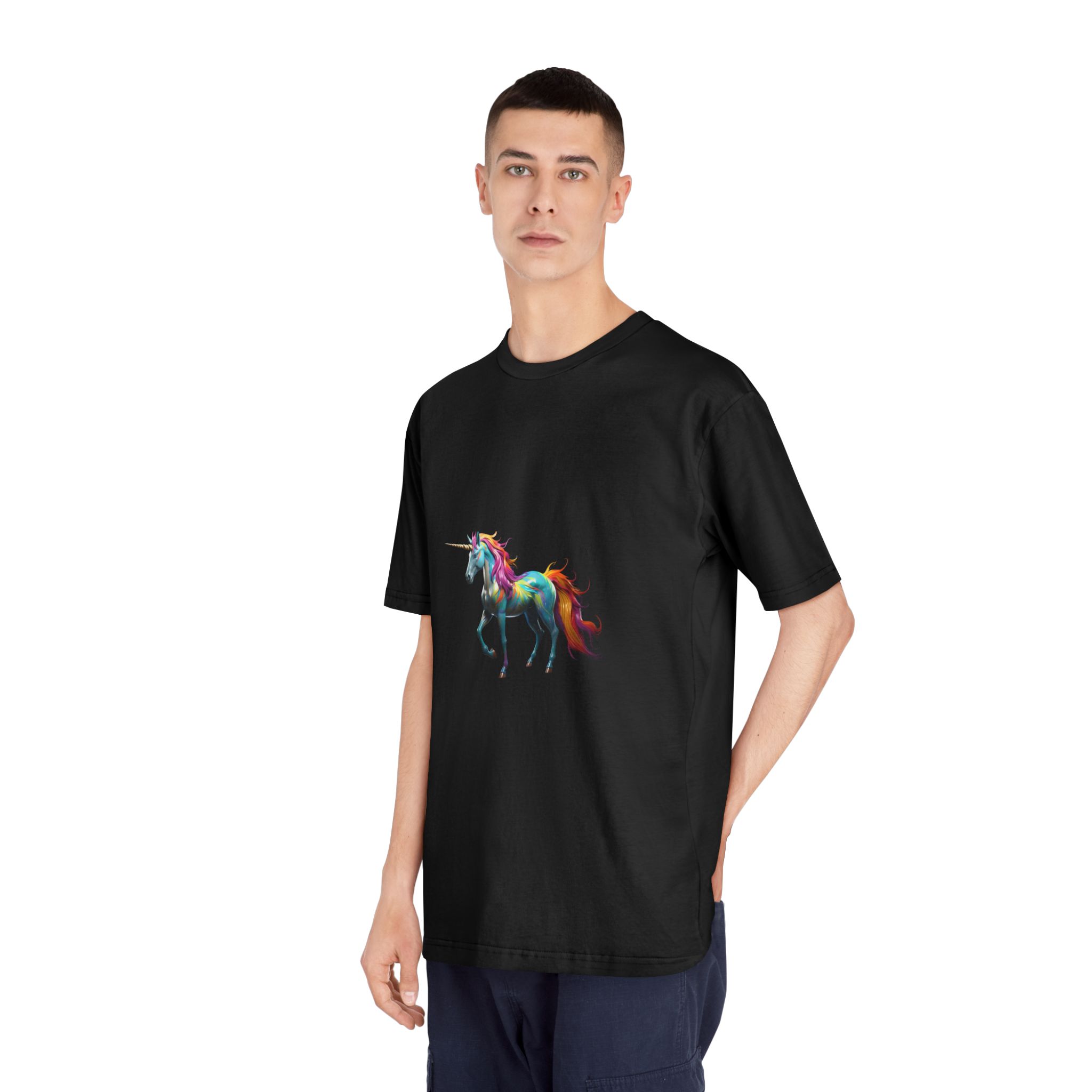Mythical Unicorn With Oil Spill Colors Fotor Bg Remover 2023110415173 Unisex Classic Crewneck T Shirt - Image 8