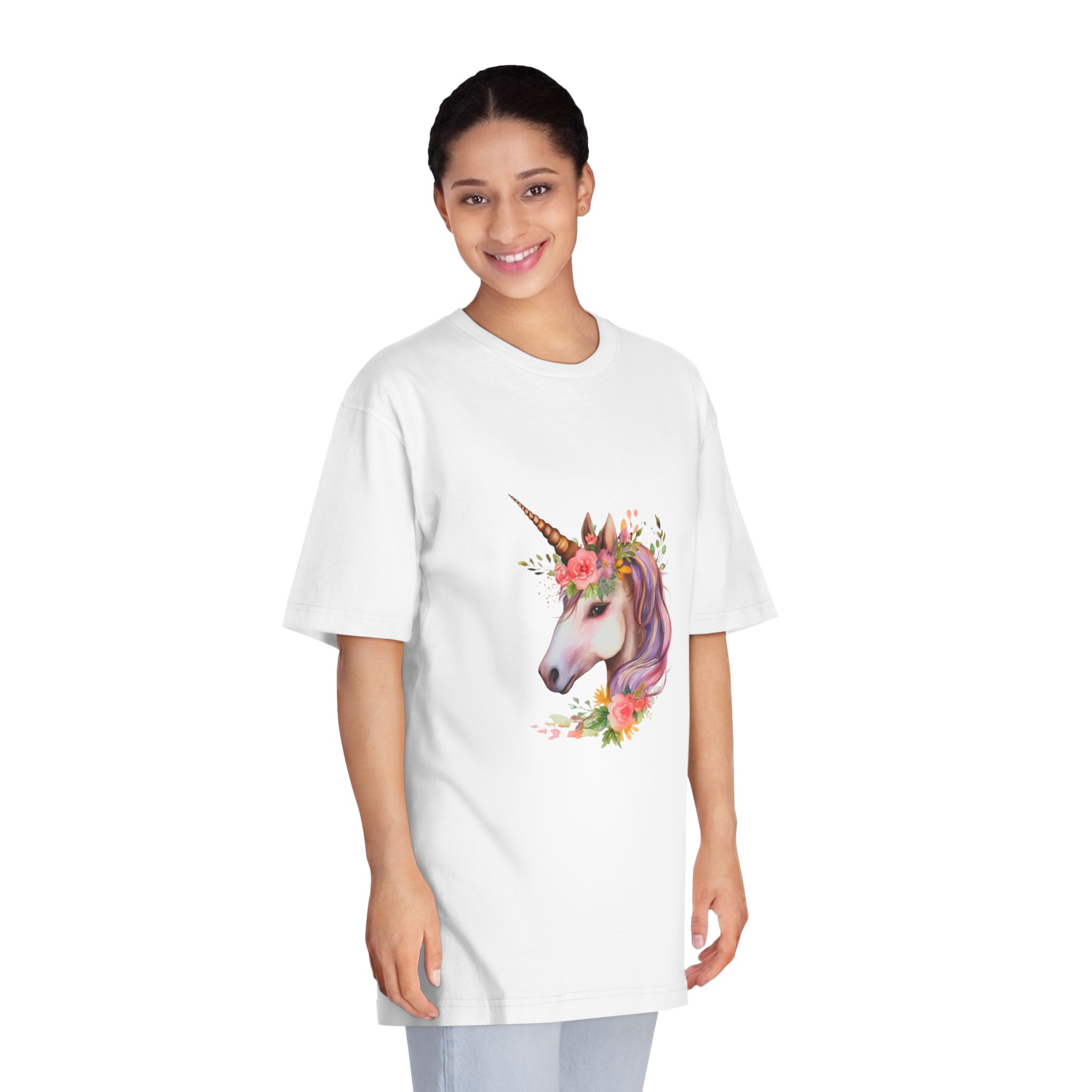 Unicorns 376 Unisex Classic Crewneck T Shirt - Image 3