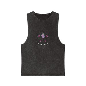 Little Caticorn Copia Unisex Stonewash Tank Top