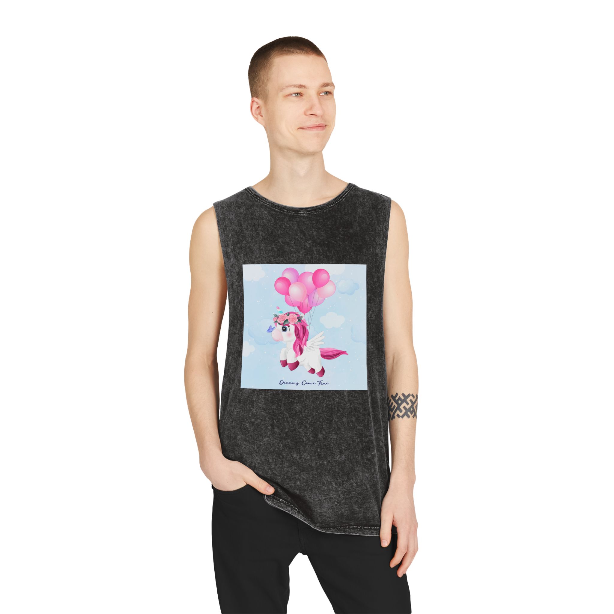 Unicorn V493 Unisex Stonewash Tank Top - Image 3