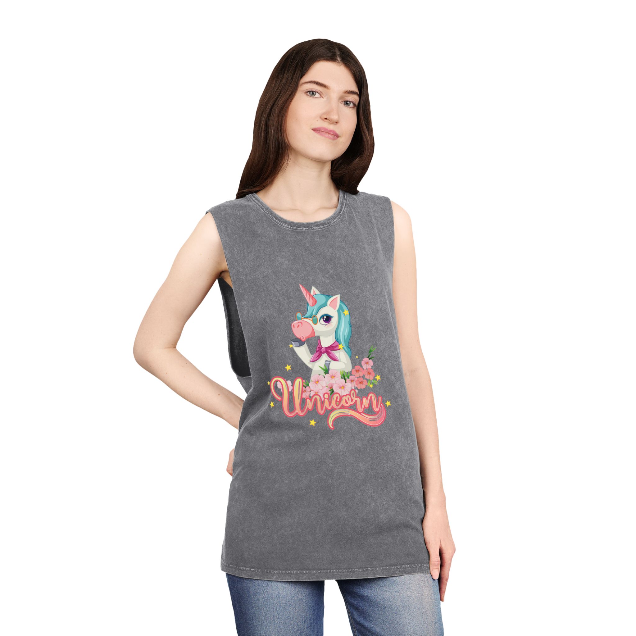 Unicorn V442 Unisex Stonewash Tank Top - Image 12