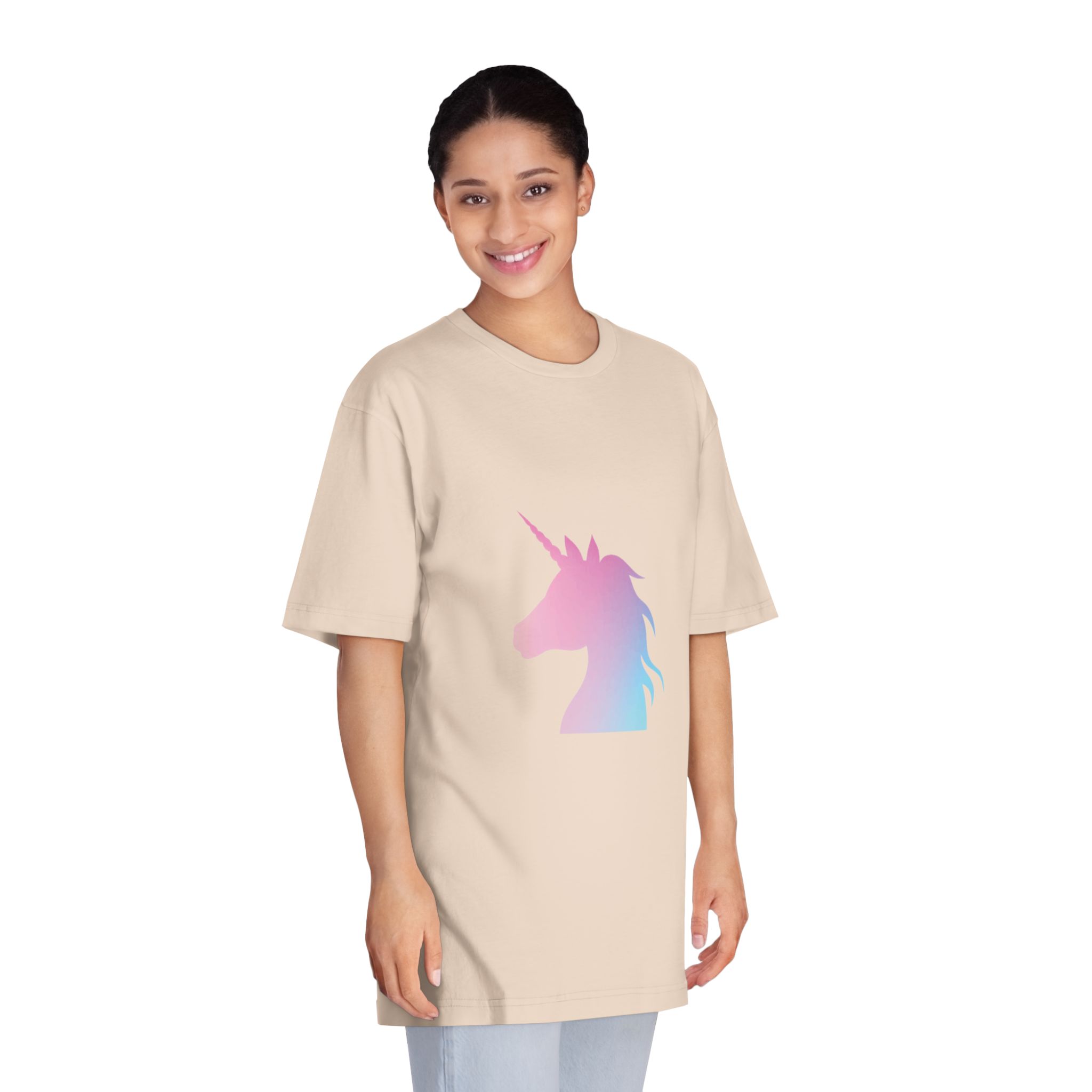 Pastel Unicorn Silhouette Art Unisex Classic Crewneck T Shirt - Image 11