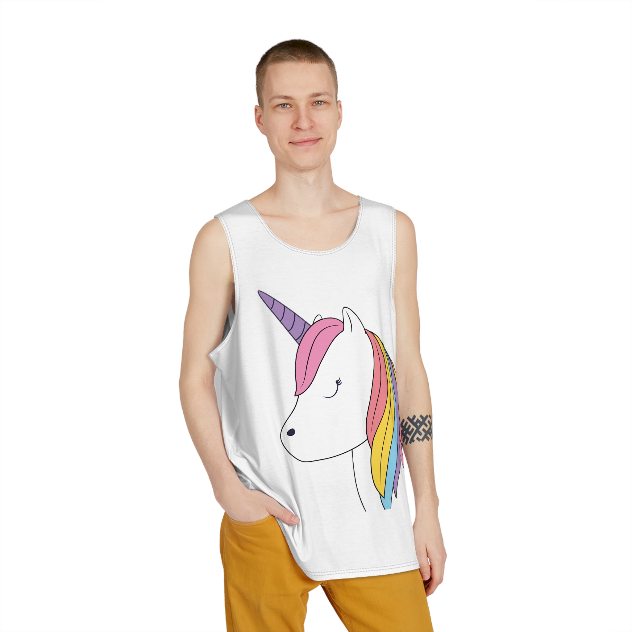 Beautiful Unicorn Copia Mens Tank Aop - Image 3