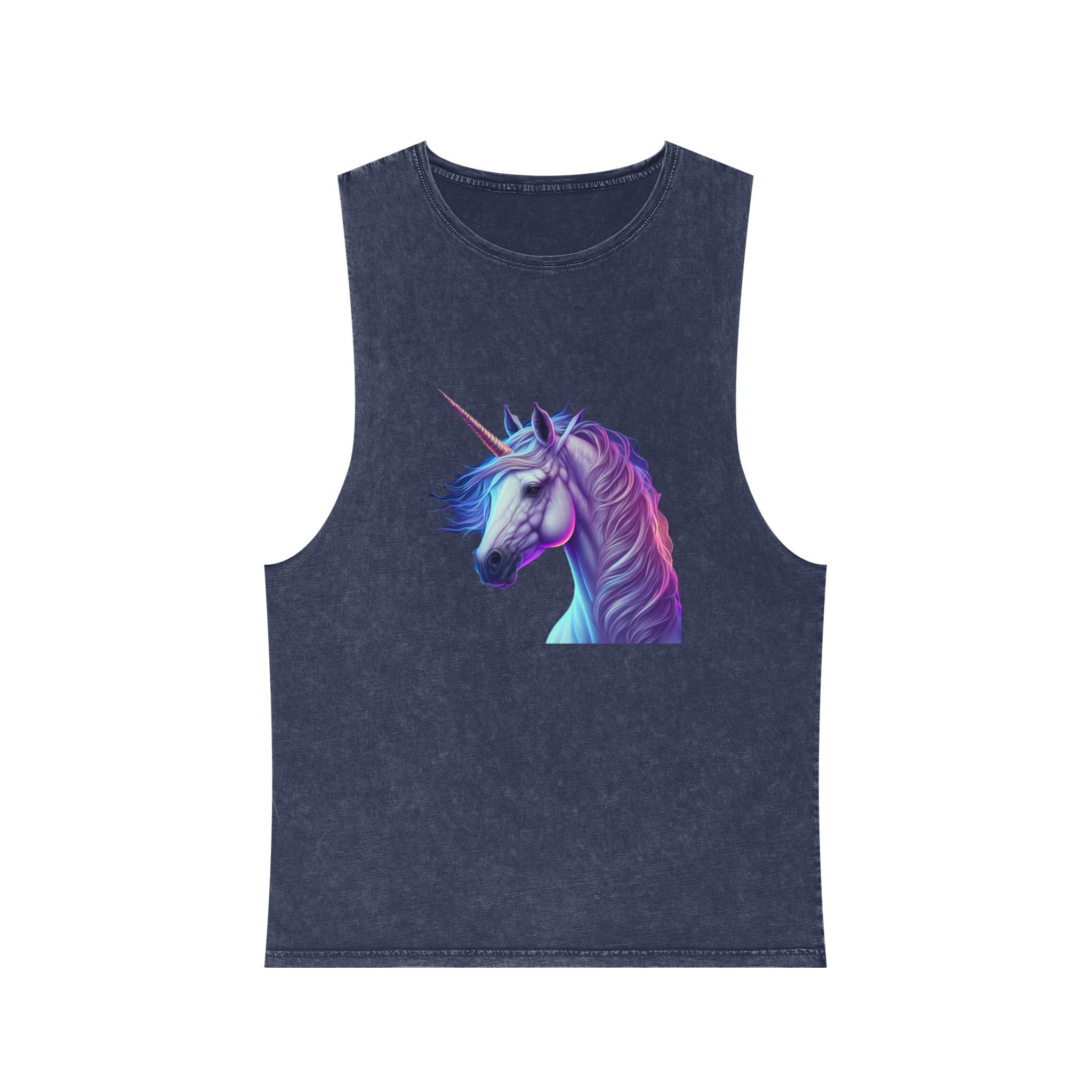 Adorable Colorful Unicorn Copy Unisex Stonewash Tank Top - Image 13