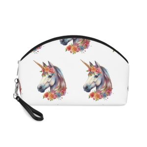 Watercolor Unicorn With Floral Crown Fotor Bg Remover 2023120317822 Makeup Bag