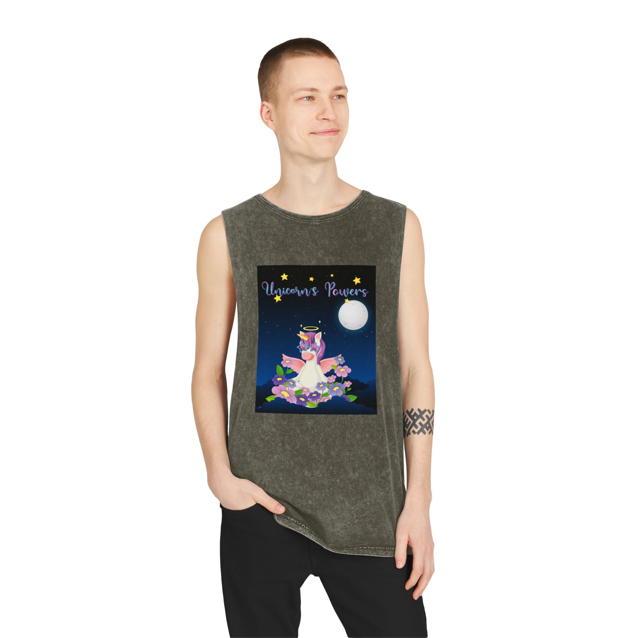 Unicorn V468 Unisex Stonewash Tank Top - Image 7