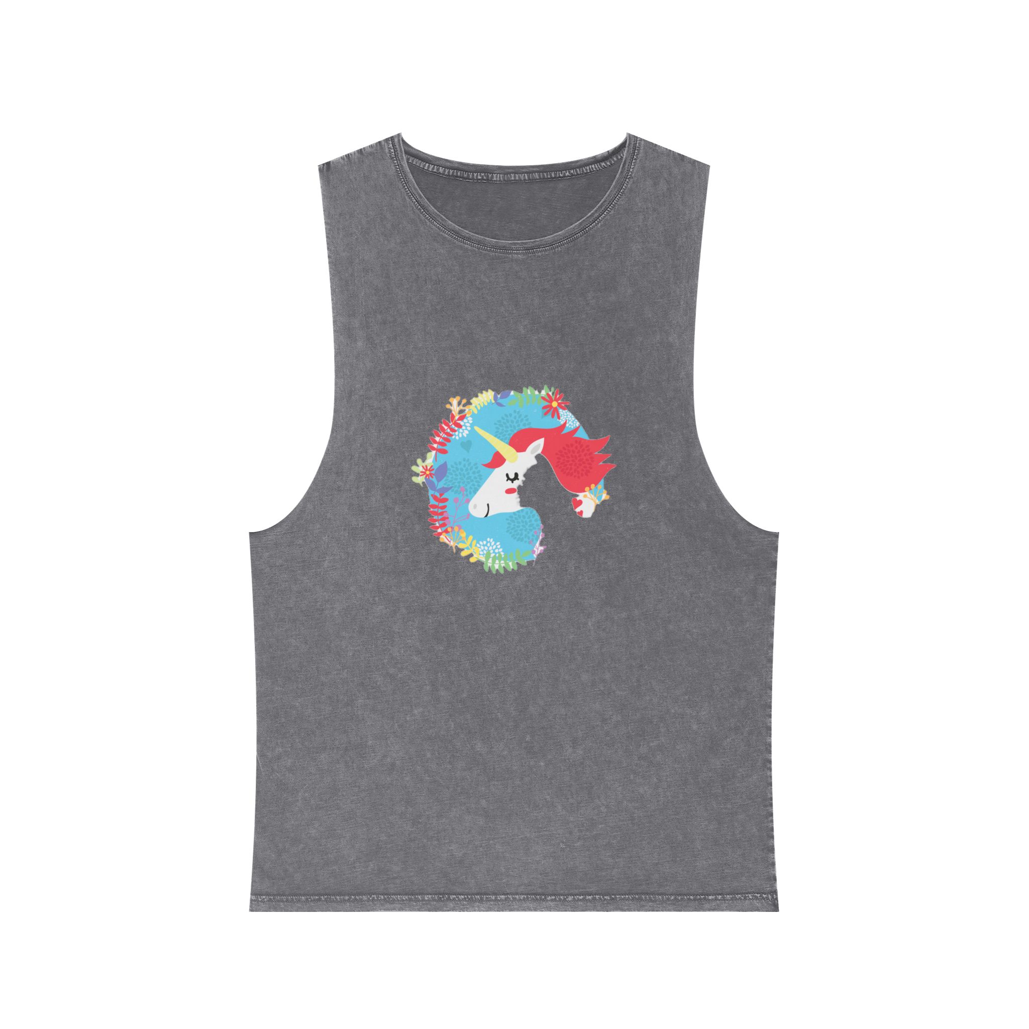 Unicorn V62 Unisex Stonewash Tank Top - Image 9
