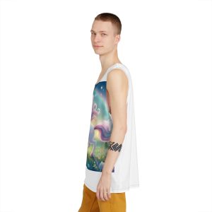 Beautiful Unicorn Running Magical Meadow Unicorn Background Images Whimsical Unicorn (62) Mens Tank Aop