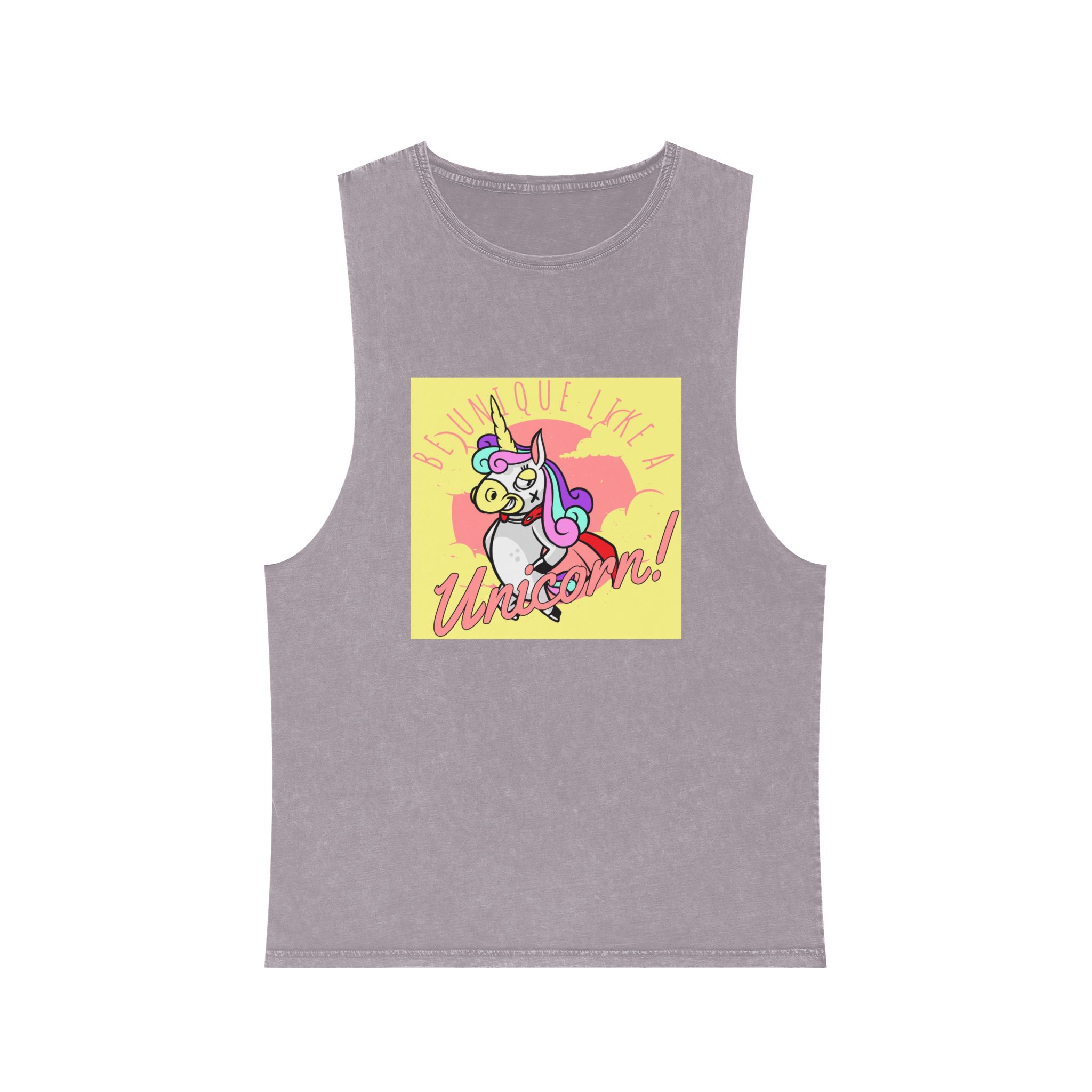 Be Unique Like Unicorn Unisex Stonewash Tank Top - Image 17