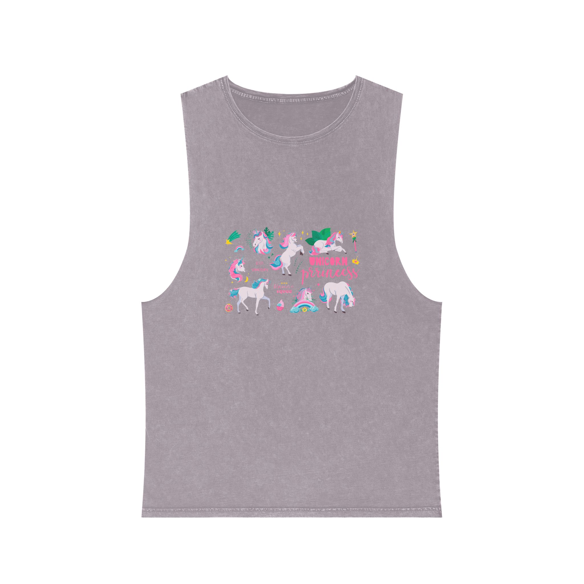 Unicorn Princess 184709 Unisex Stonewash Tank Top - Image 17