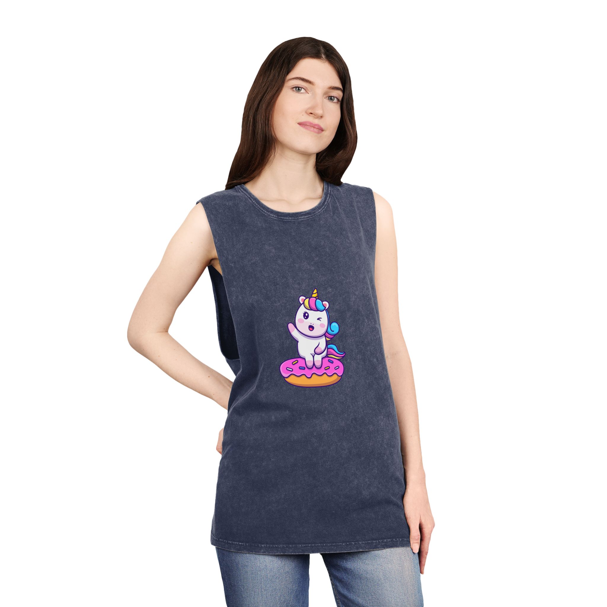 Unicorn V504 Copia Unisex Stonewash Tank Top - Image 16