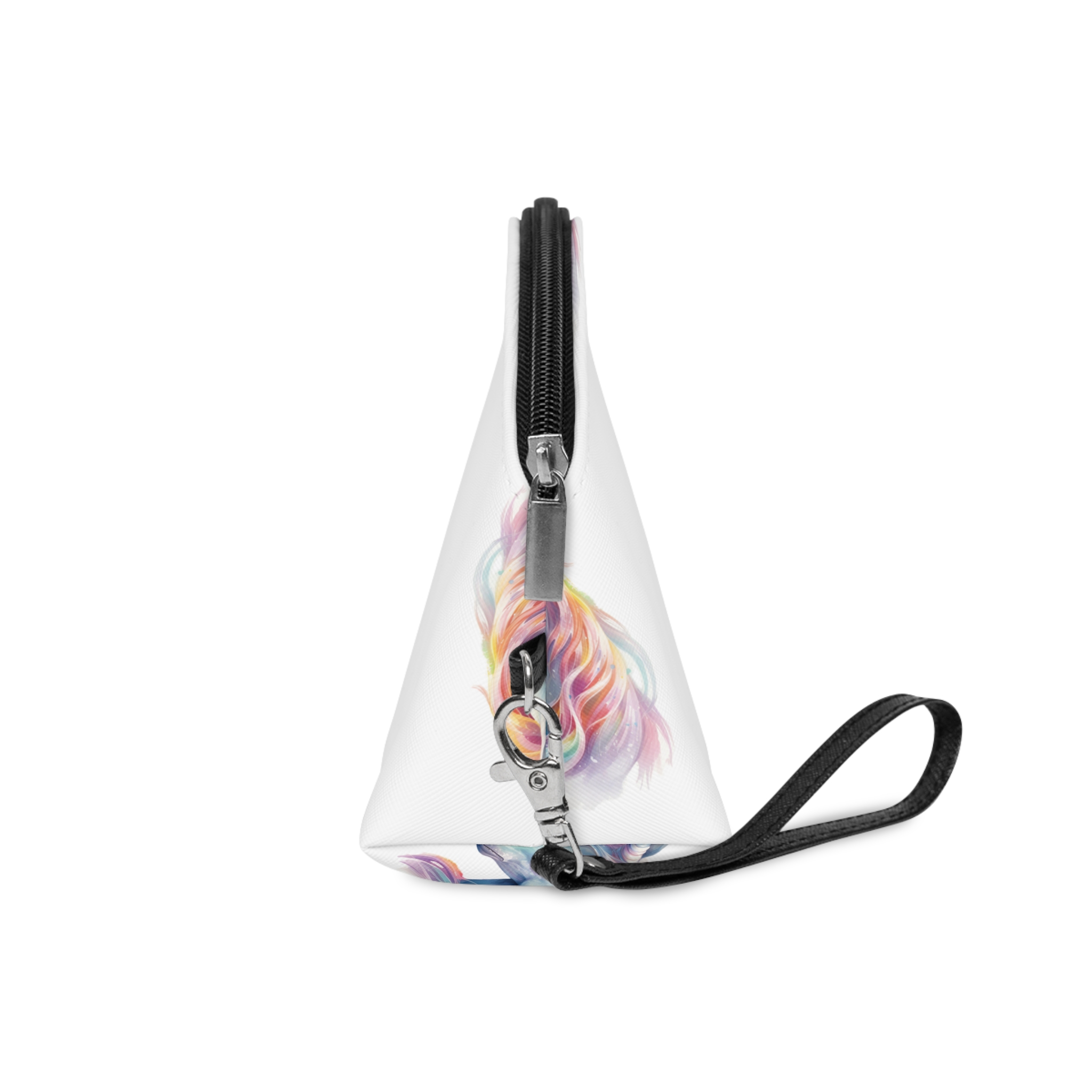 Painting Unicorn With Long Mane Colorful Mane Generative Ai (3) Makeup Bag - Image 3