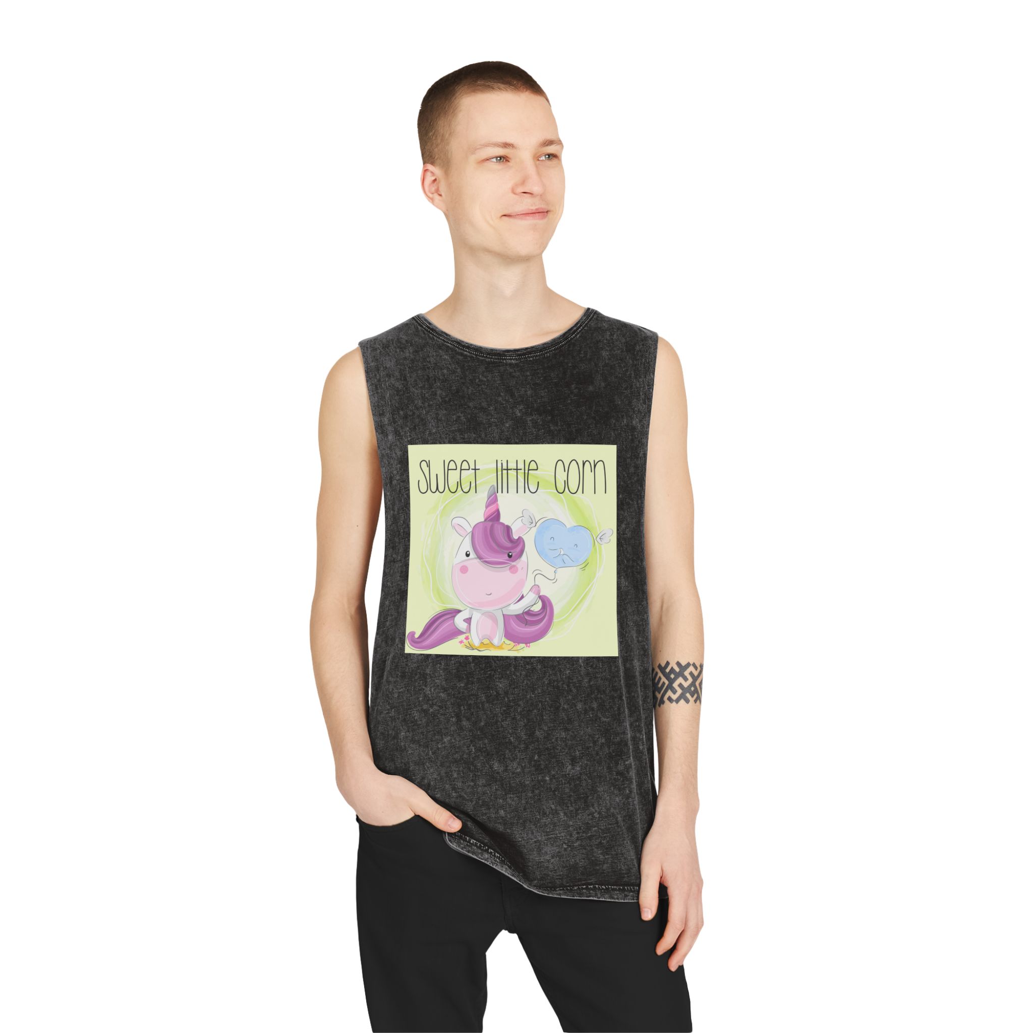 Unicorn V158 Unisex Stonewash Tank Top - Image 3