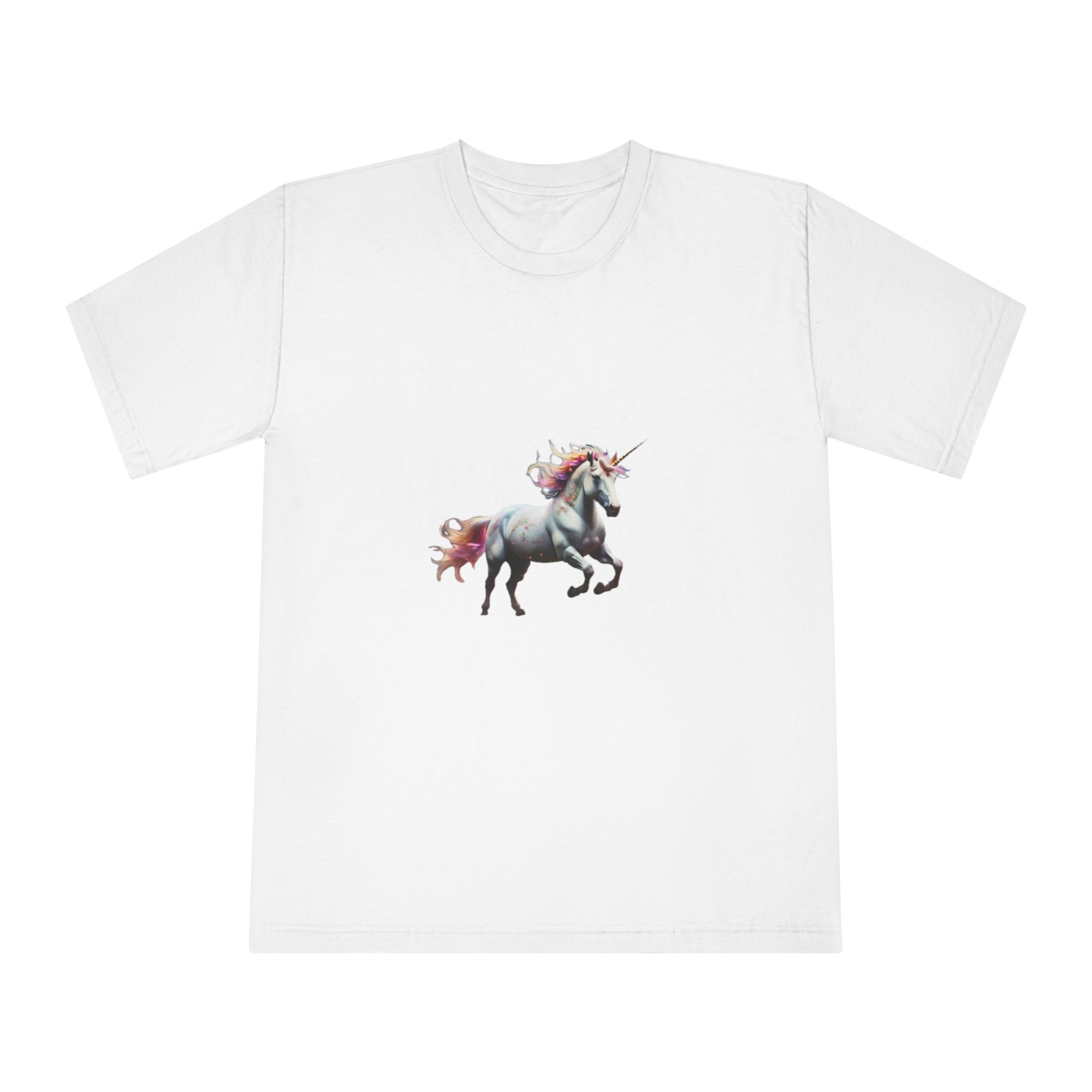 Beautiful Unicorn Running Magical Meadow Unicorn Background Images Whimsical Unicorn (34) Unisex Classic Crewneck T Shirt