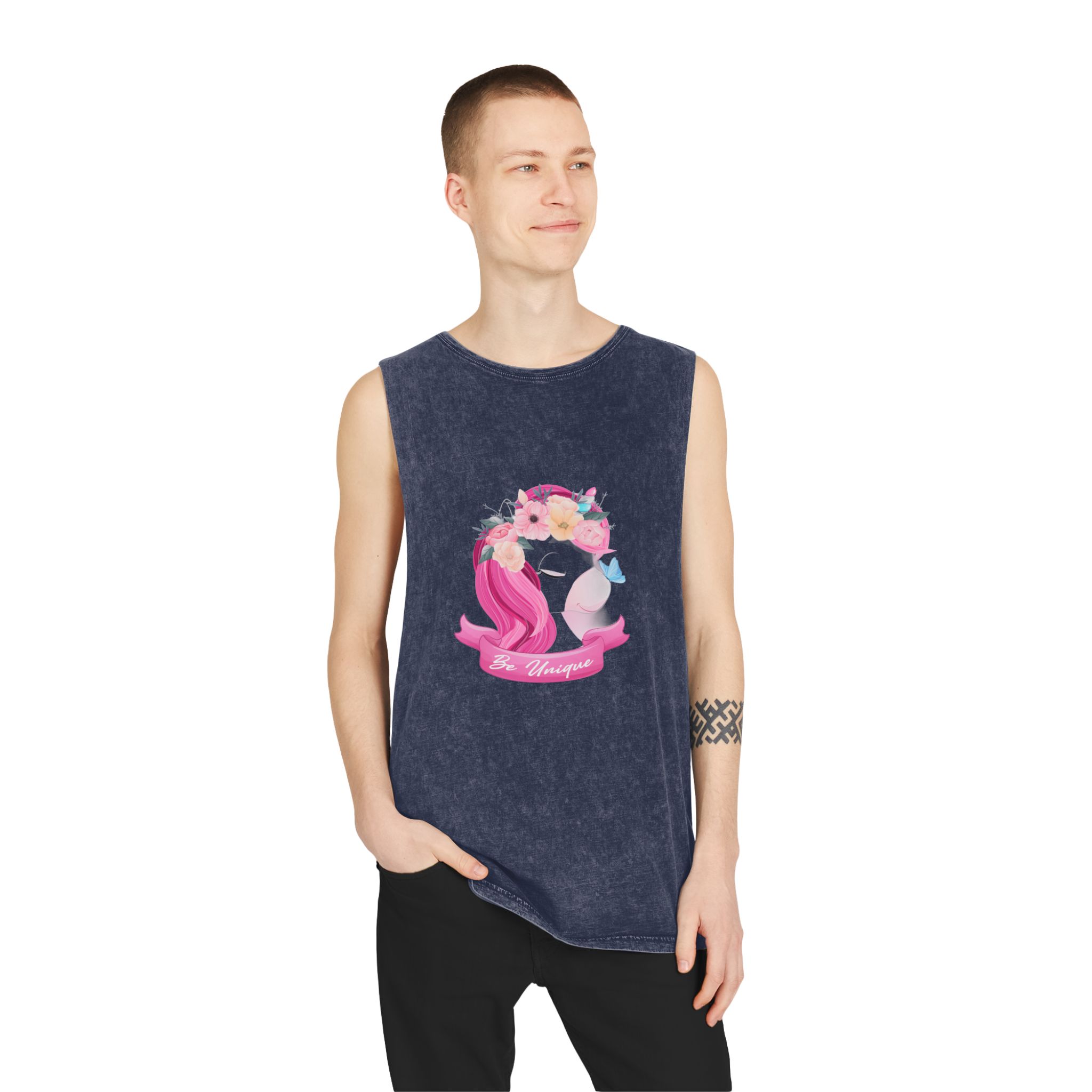 Unicorn V495 Unisex Stonewash Tank Top - Image 15