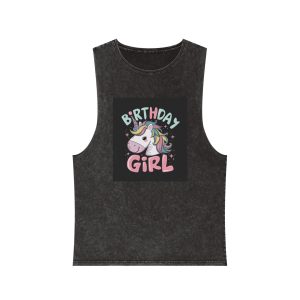 Birthday Girl Unisex Stonewash Tank Top