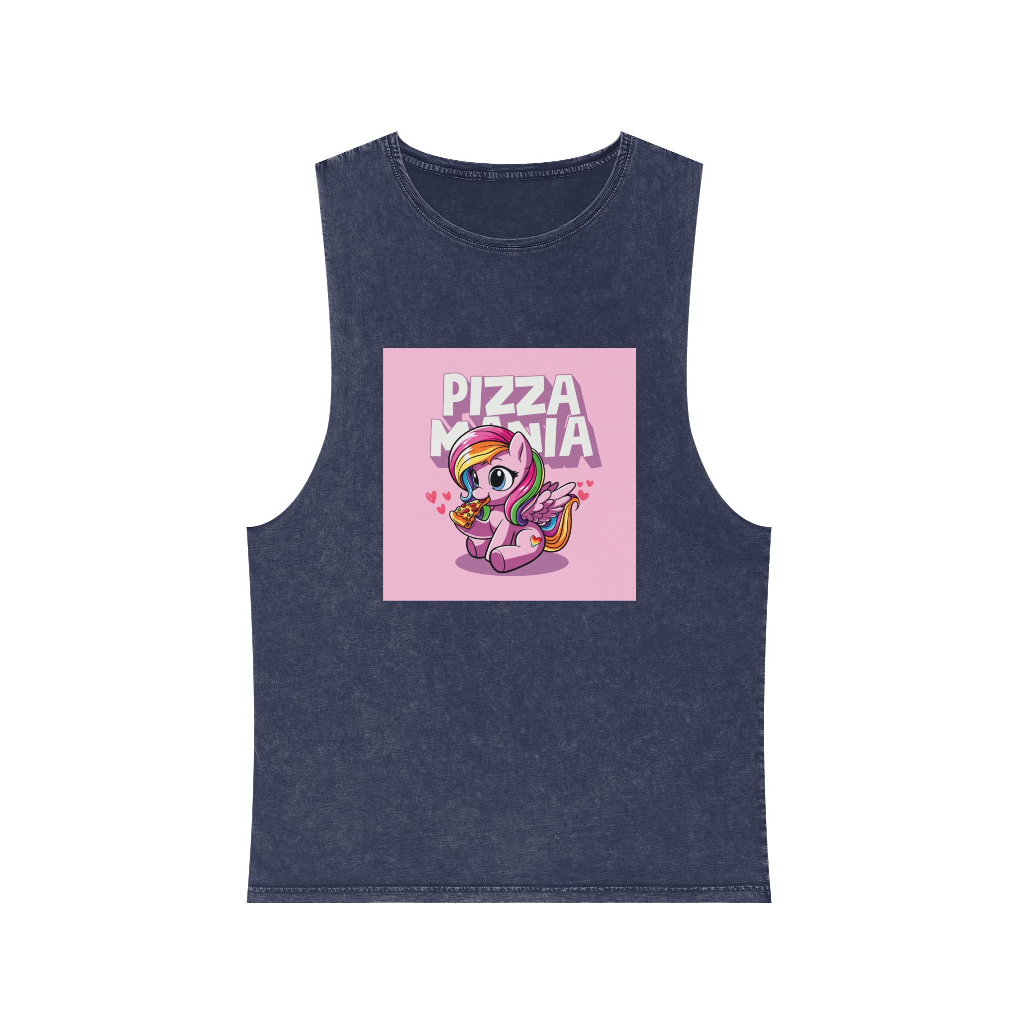 Pizza Mania Copia Unisex Stonewash Tank Top - Image 13