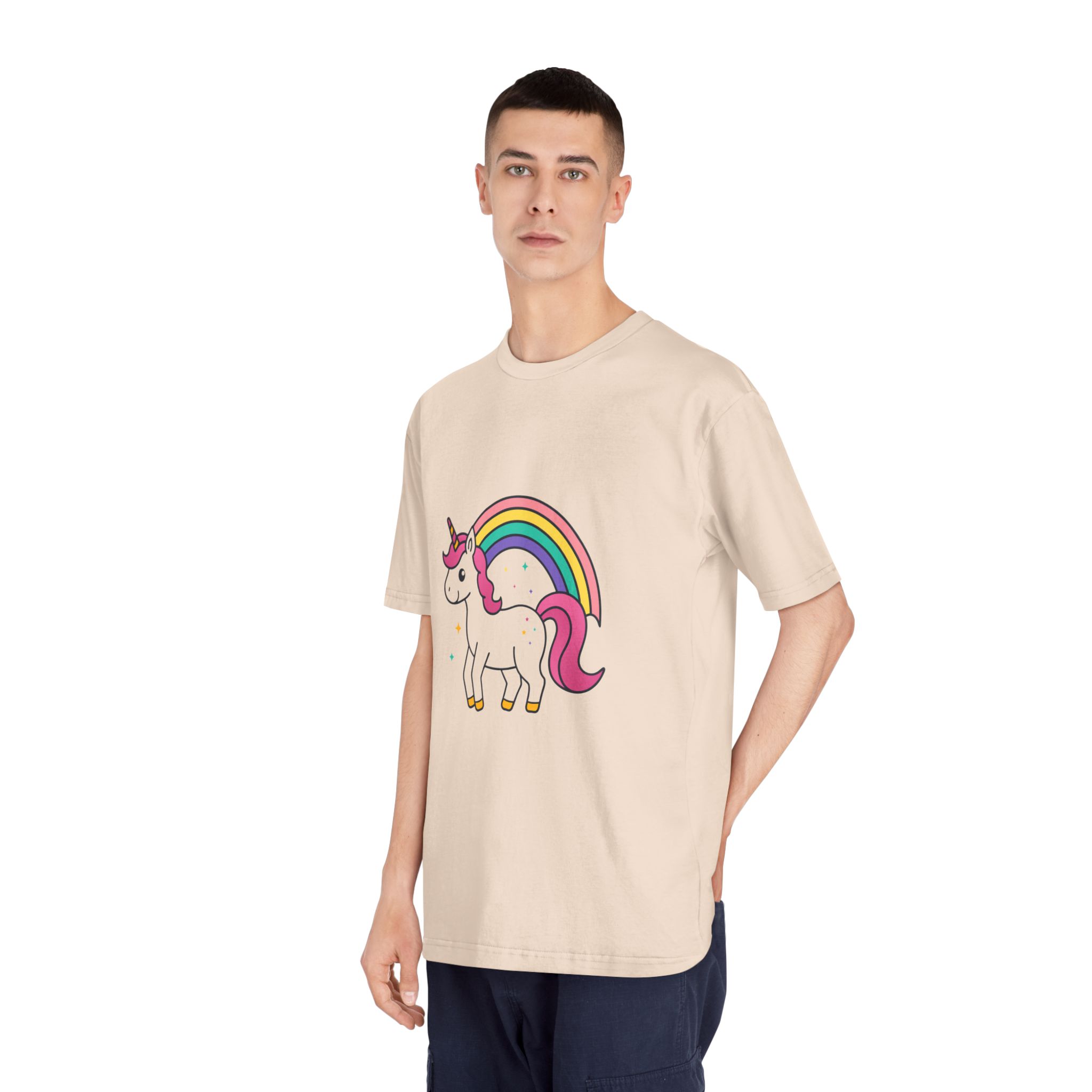 Unicorn Coloring Page Hand Drawing Illustration Children Unisex Classic Crewneck T Shirt - Image 12