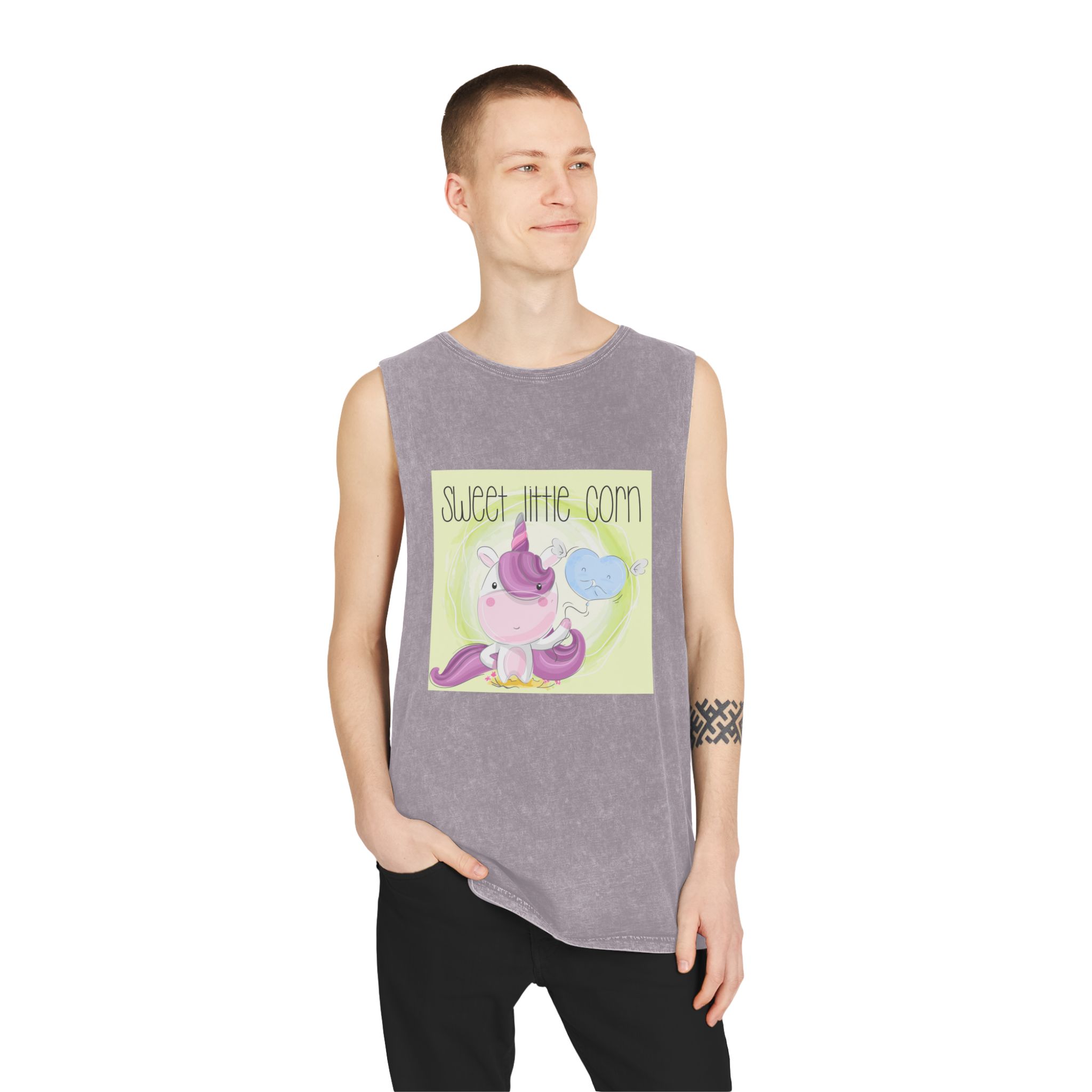 Unicorn V158 Unisex Stonewash Tank Top - Image 19