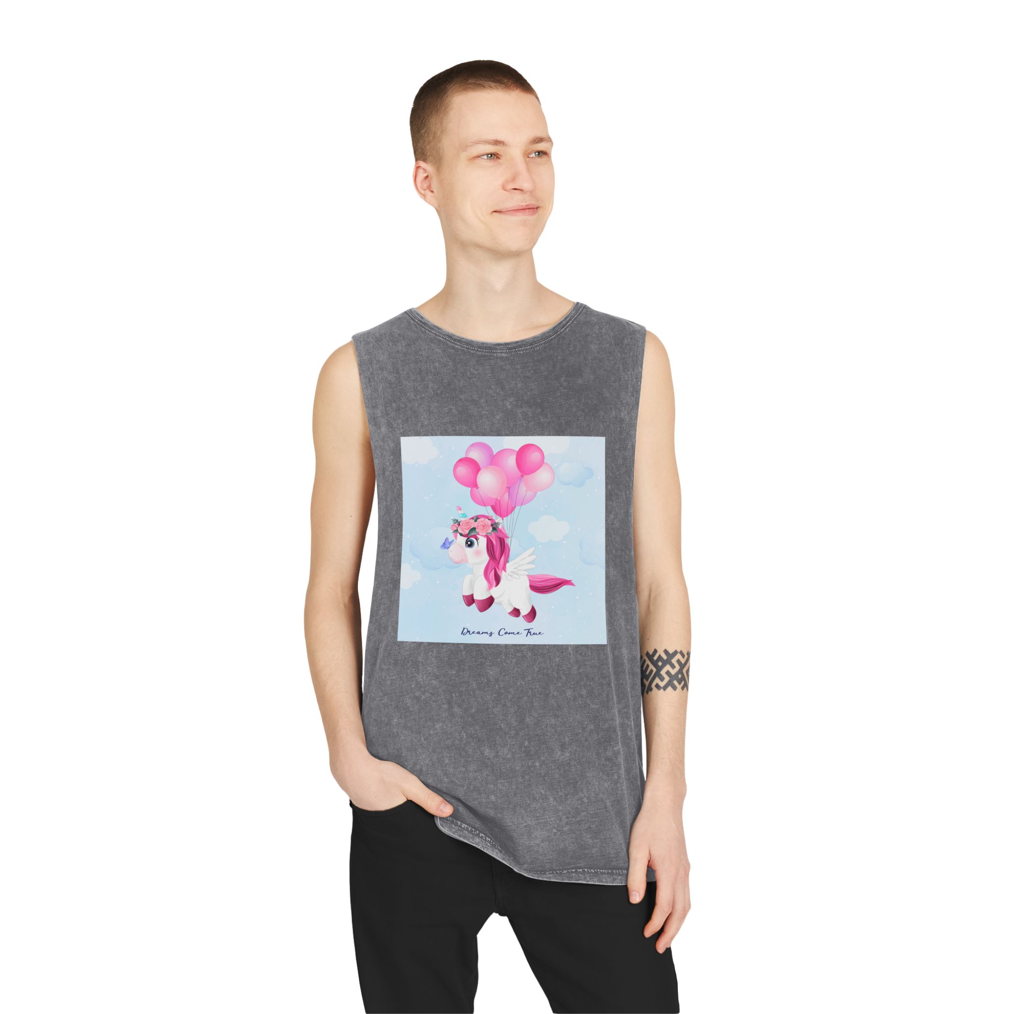 Unicorn V493 Unisex Stonewash Tank Top - Image 11