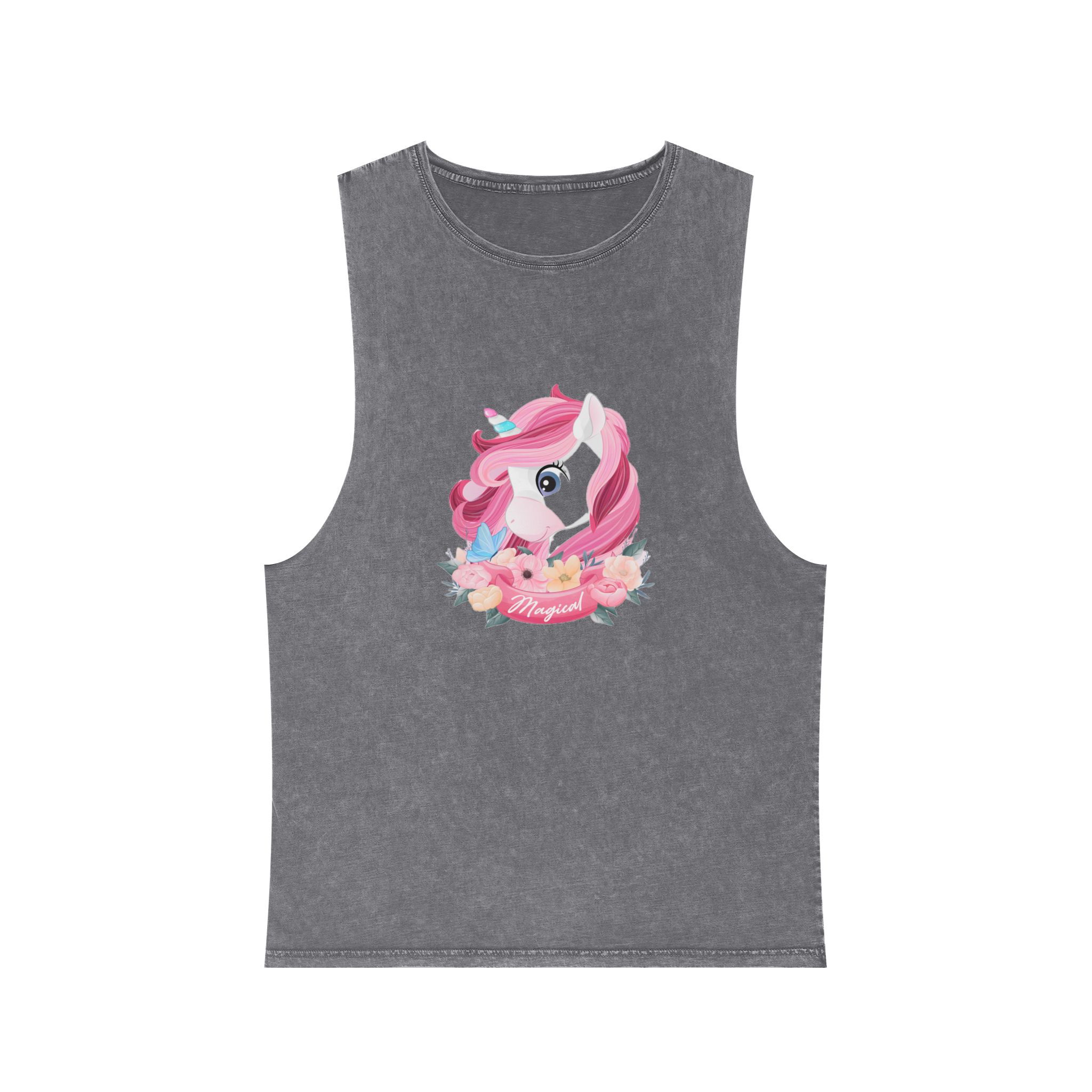 Unicorn V491 Unisex Stonewash Tank Top - Image 9