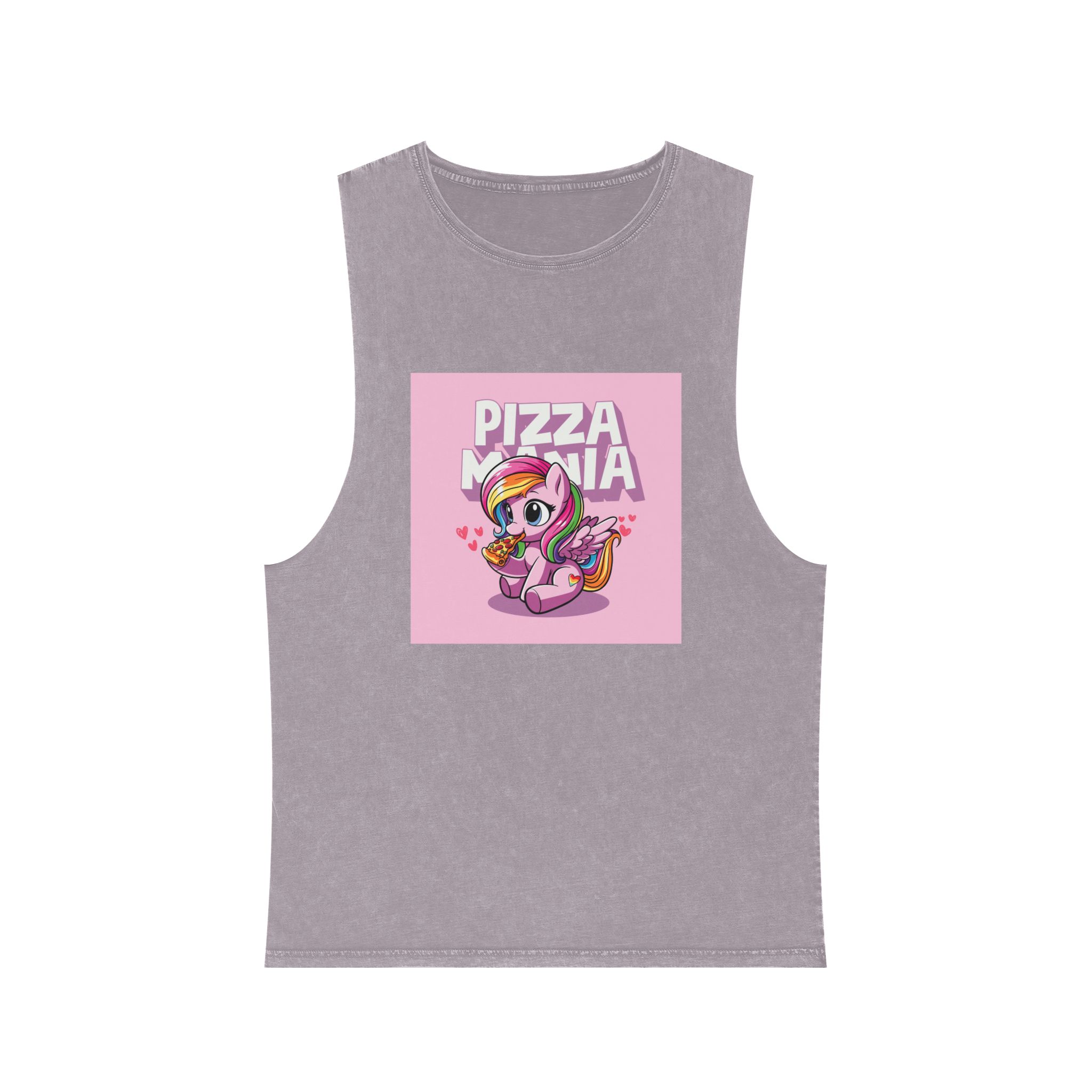 Pizza Mania Copia Unisex Stonewash Tank Top - Image 17