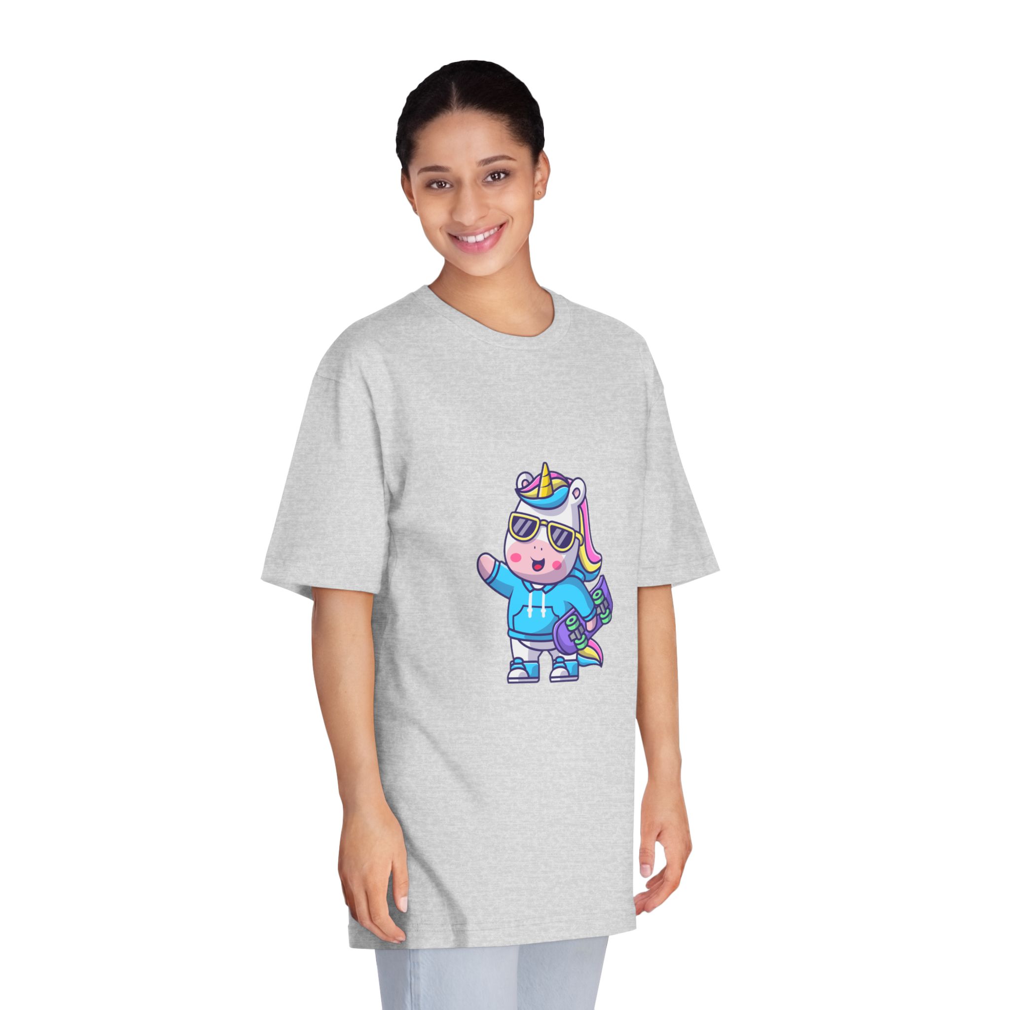 Cute Unicorn Skate Unisex Classic Crewneck T Shirt - Image 15