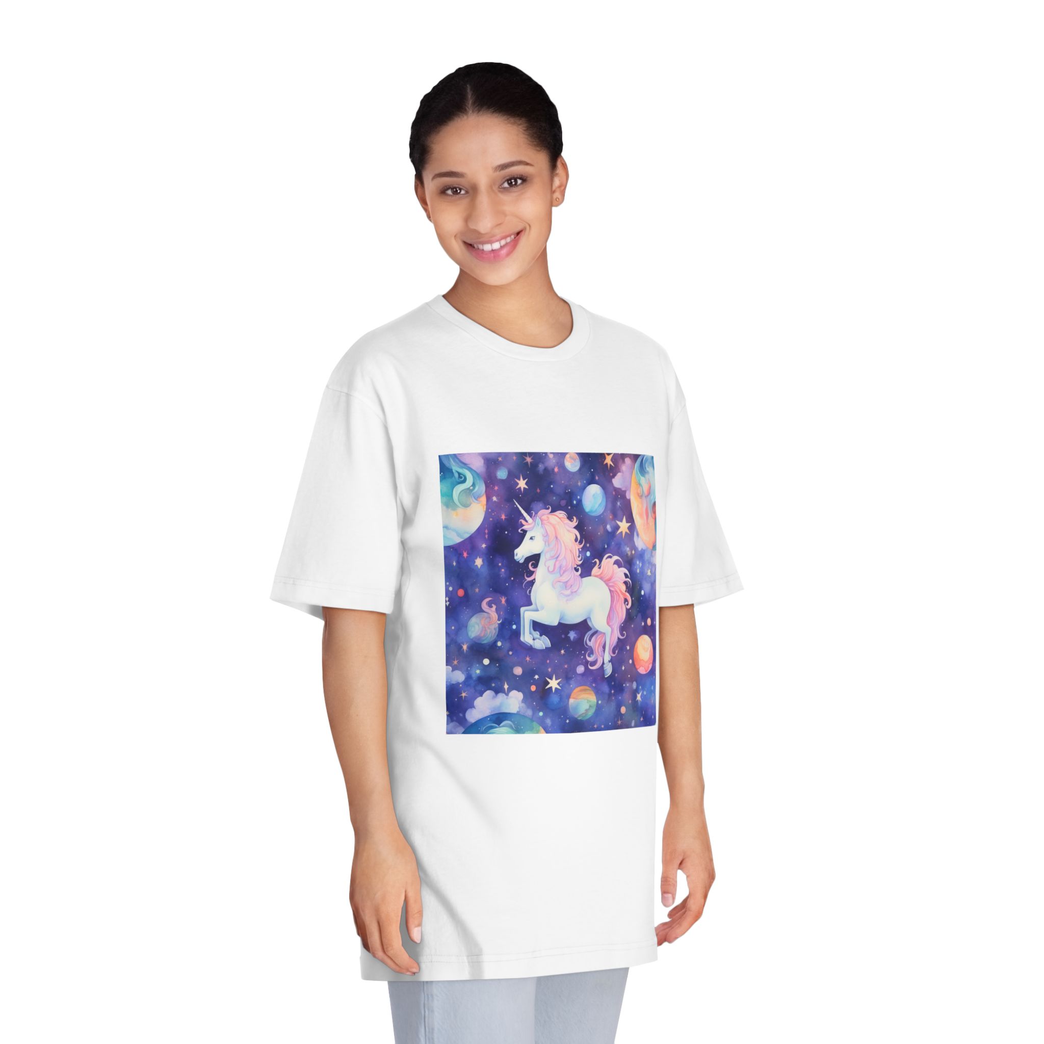 There Is Unicorn That Is Flying Through Sky Generative Ai Unisex Classic Crewneck T Shirt - Image 3