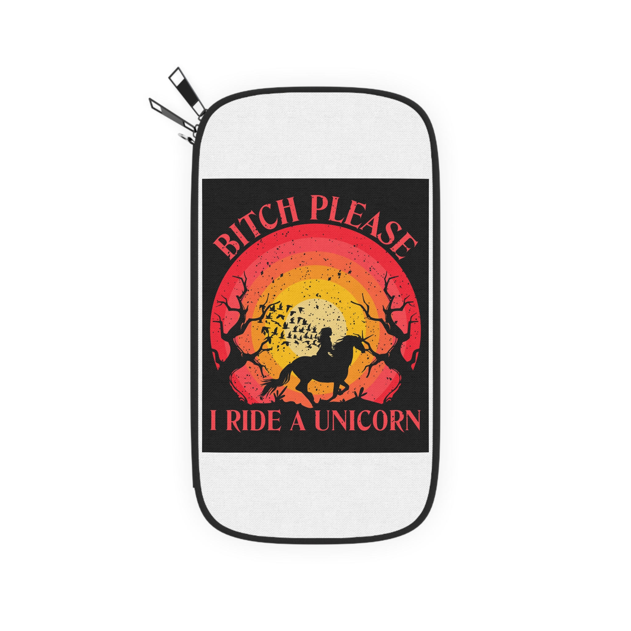 Bitch Please I Ride A Unicorn T Shirt Design Passport Wallet - Image 2