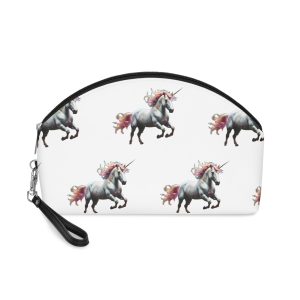 Beautiful Unicorn Running Magical Meadow Unicorn Background Images Whimsical Unicorn (34) Makeup Bag