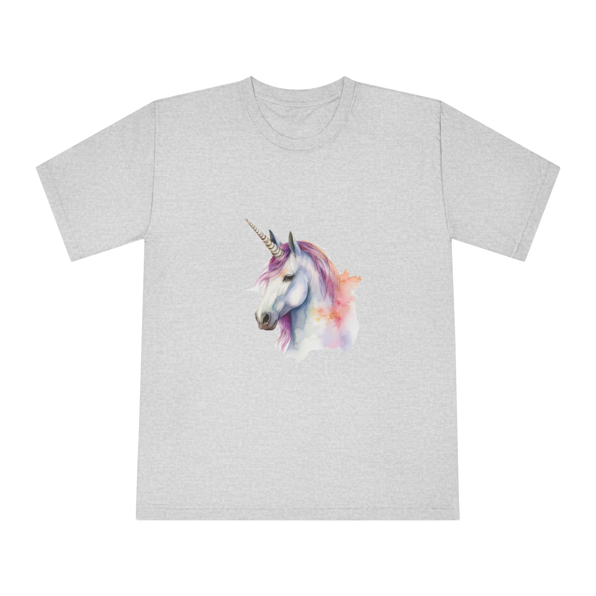 Unicorn With Purple Mane Pink Horn Unisex Classic Crewneck T Shirt - Image 13