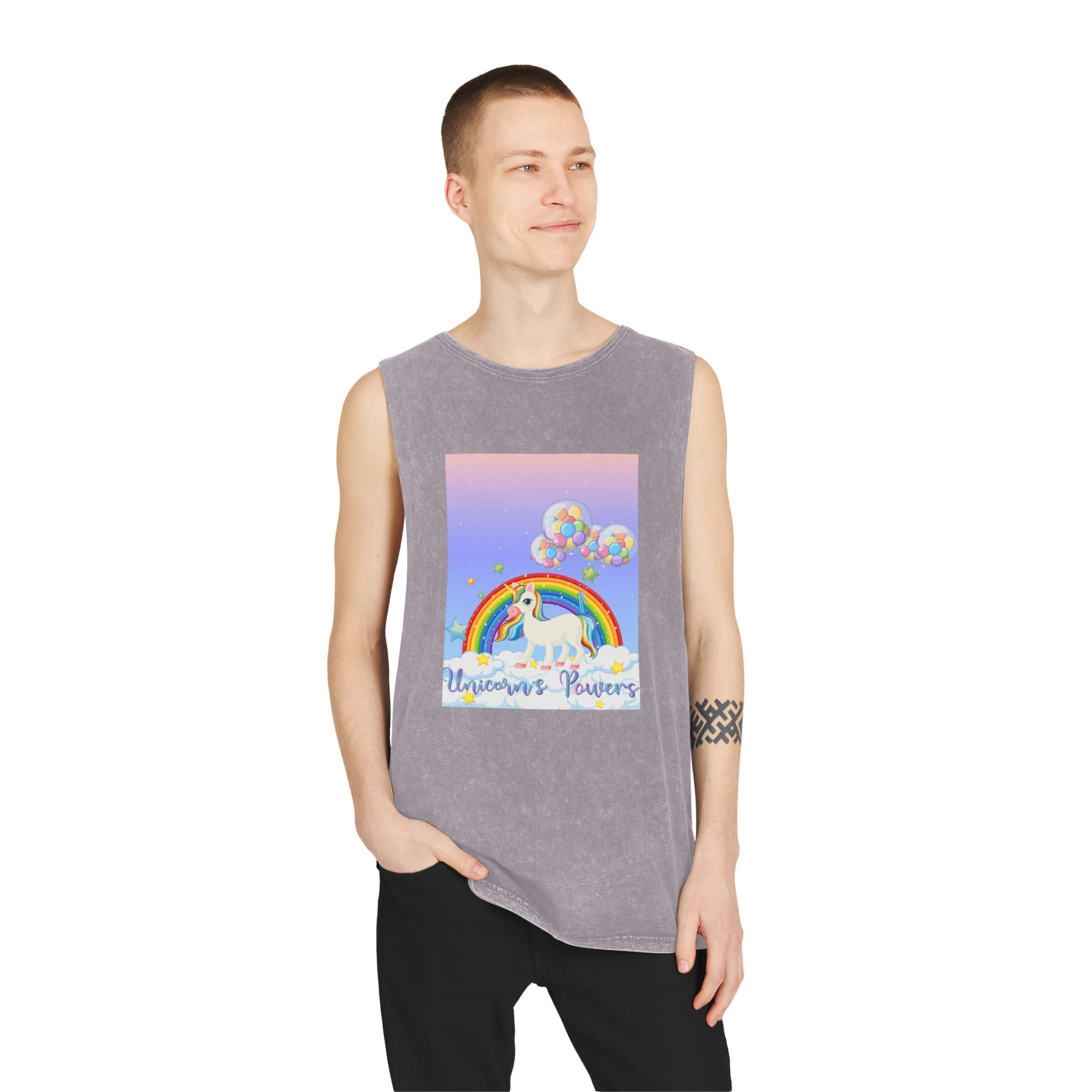 Unicorn V466 Unisex Stonewash Tank Top - Image 19