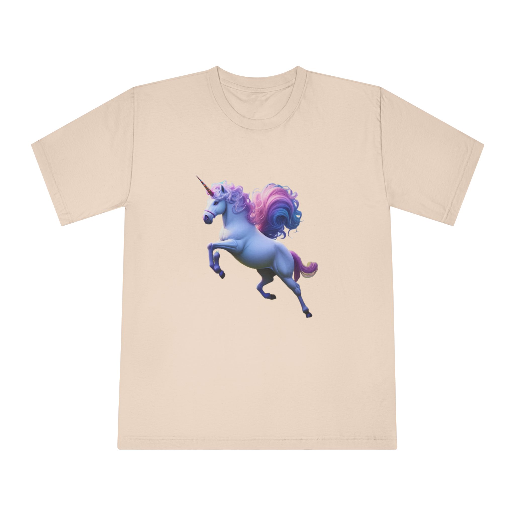 Beautiful Unicorn Running Magical Meadow Unicorn Background Images Whimsical Unicorn (26) Unisex Classic Crewneck T Shirt - Image 9