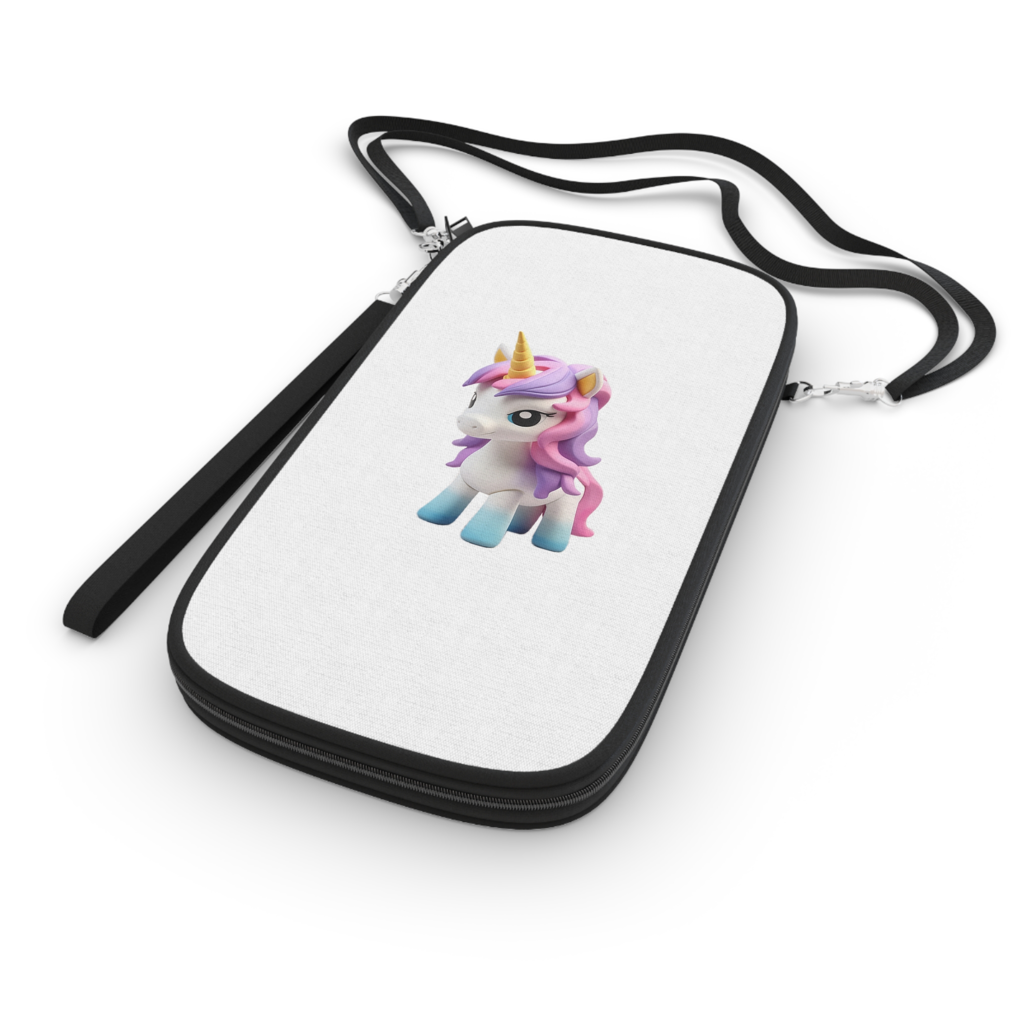 Mythical Unicorn Kids Figurine Style (5) Passport Wallet - Image 3