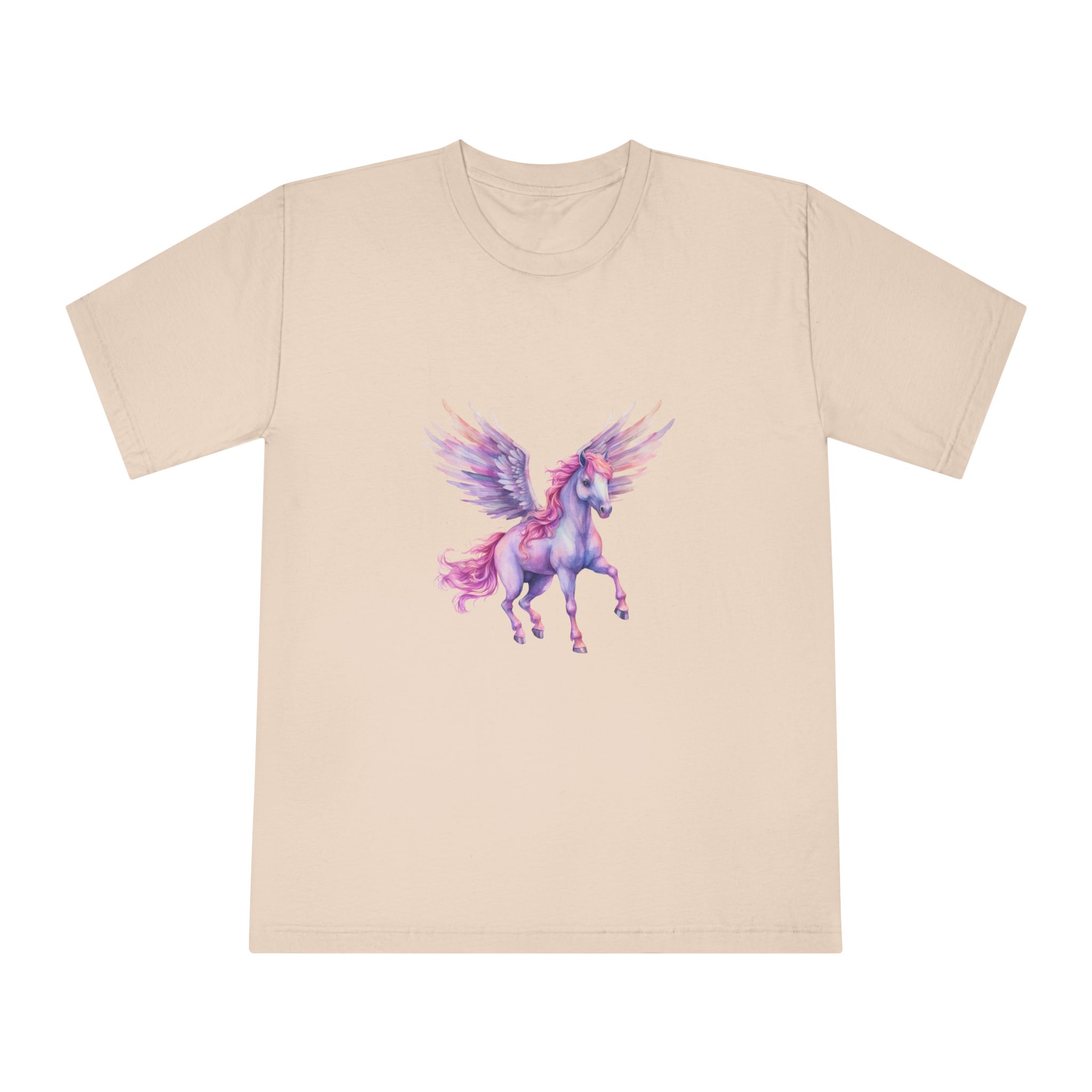 Painting Unicorn With Pink Hair Wings Generative Ai Unisex Classic Crewneck T Shirt - Image 9