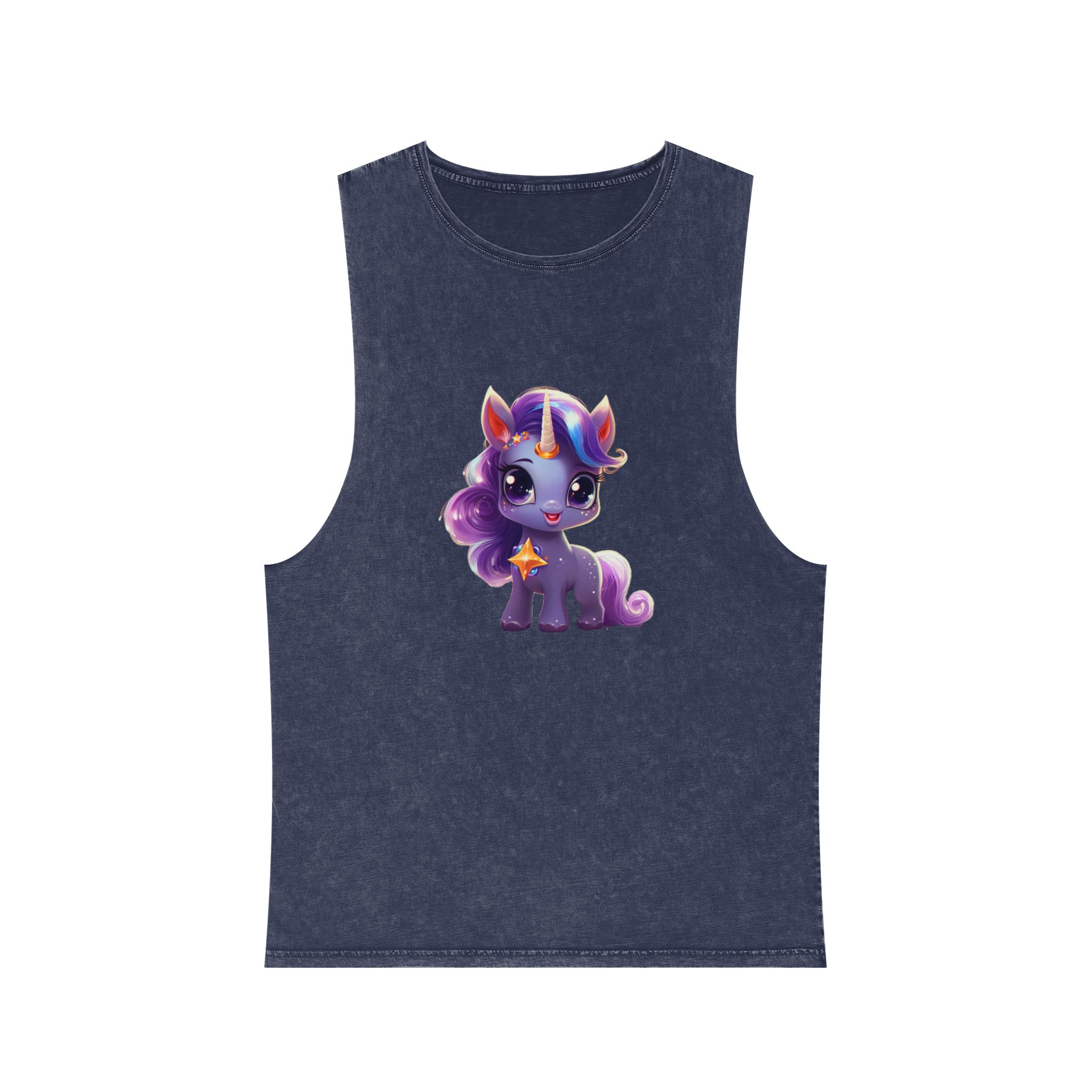 Beautiful Cute Baby Unicorn (6) Unisex Stonewash Tank Top - Image 13