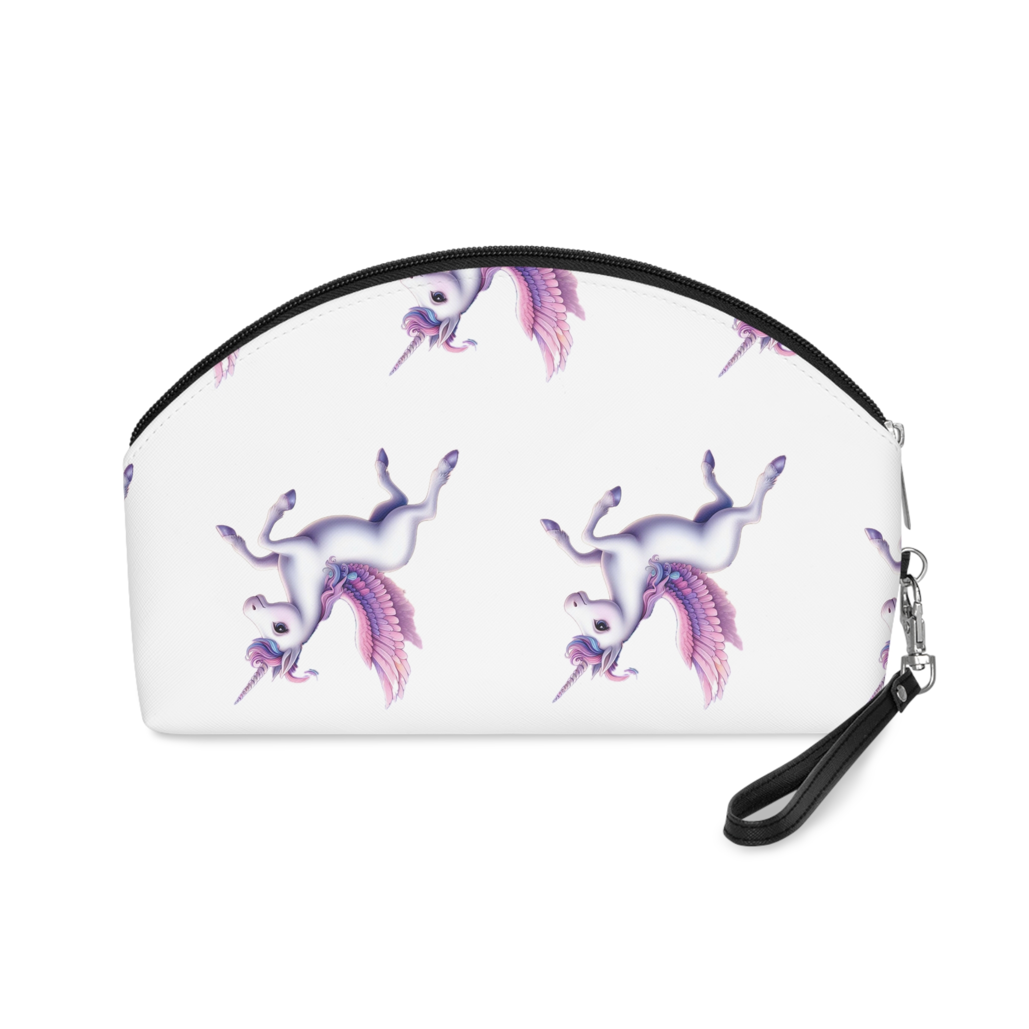 Beautiful Unicorn Running Magical Meadow Unicorn Background Images Whimsical Unicorn (41) Makeup Bag - Image 2