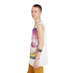 Beautiful Unicorn Running Magical Meadow Unicorn Background Images Whimsical Unicorn (2) Mens Tank Aop