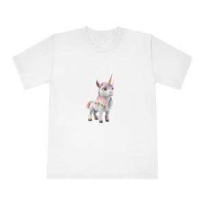 Colorful Cartoon Animated 3d Unicorn Children (13) Unisex Classic Crewneck T Shirt