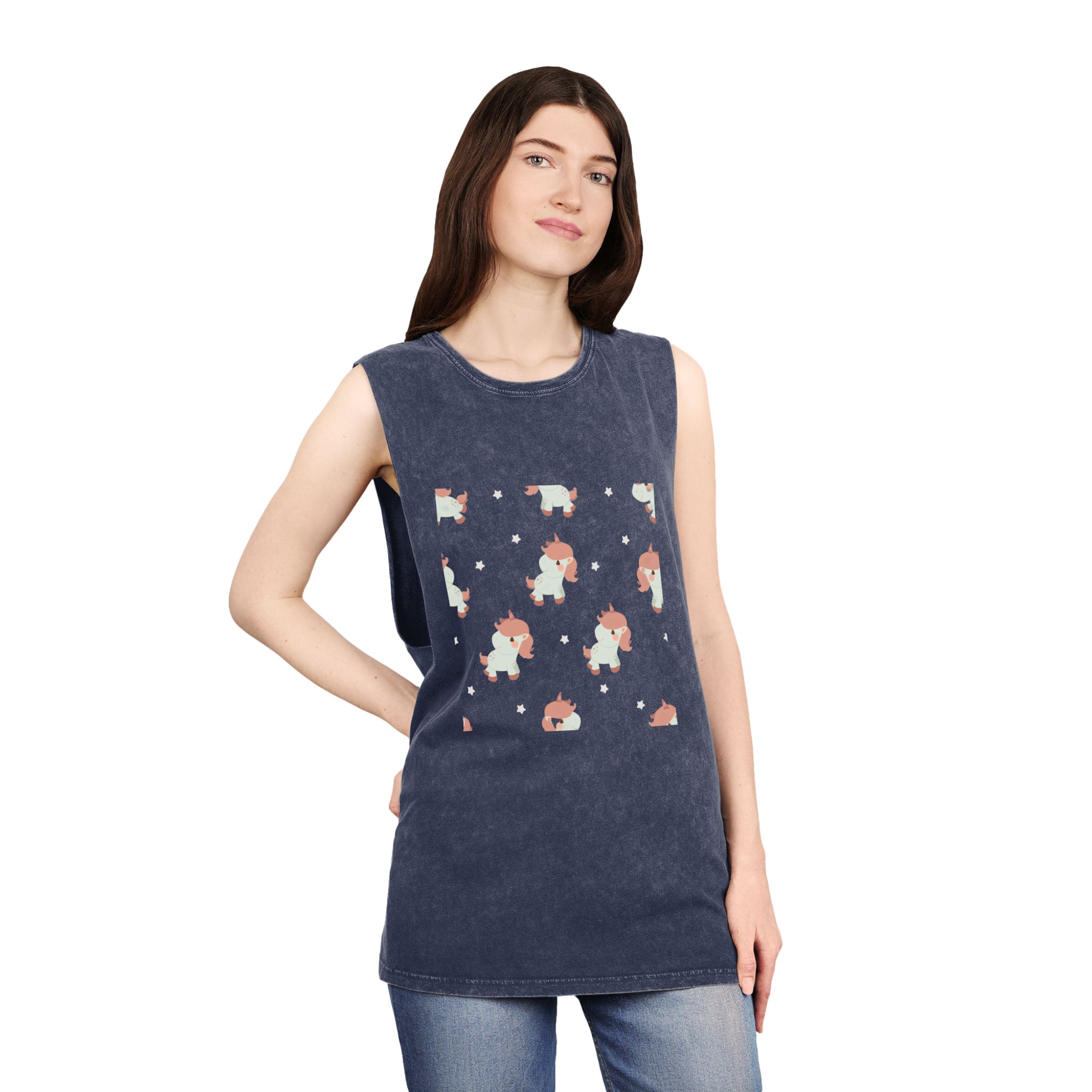 Unicorn V369 Unisex Stonewash Tank Top - Image 16