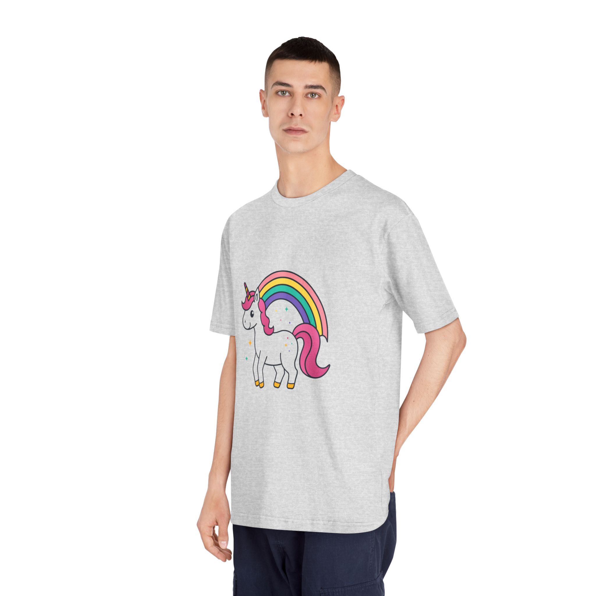 Unicorn Coloring Page Hand Drawing Illustration Children Unisex Classic Crewneck T Shirt - Image 16